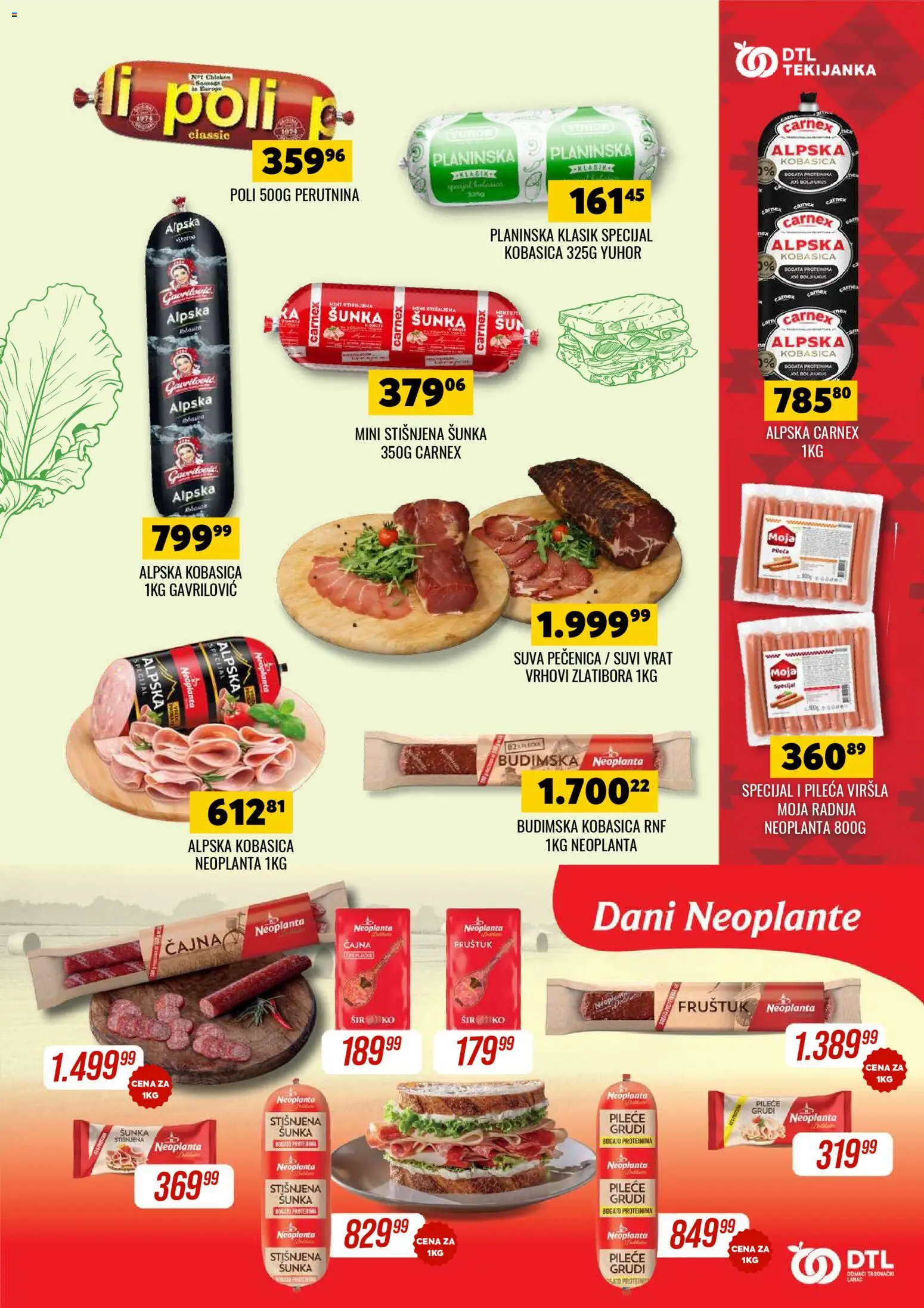 Tekijanka katalog - važi od 05.11.2025 | Strana: 7 | Proizvode: Protein, Budimska kobasica, Sir, Pečenica