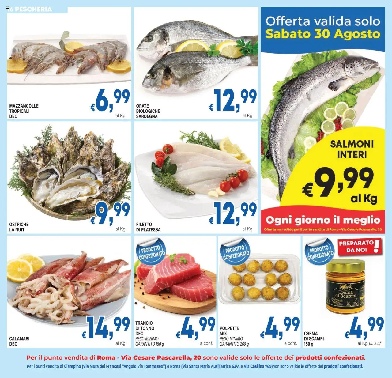 Volantino DEM del 27.08.2025 | Pagina: 16 | Prodotti: Crema, Mazzancolle, Tonno, Polpette