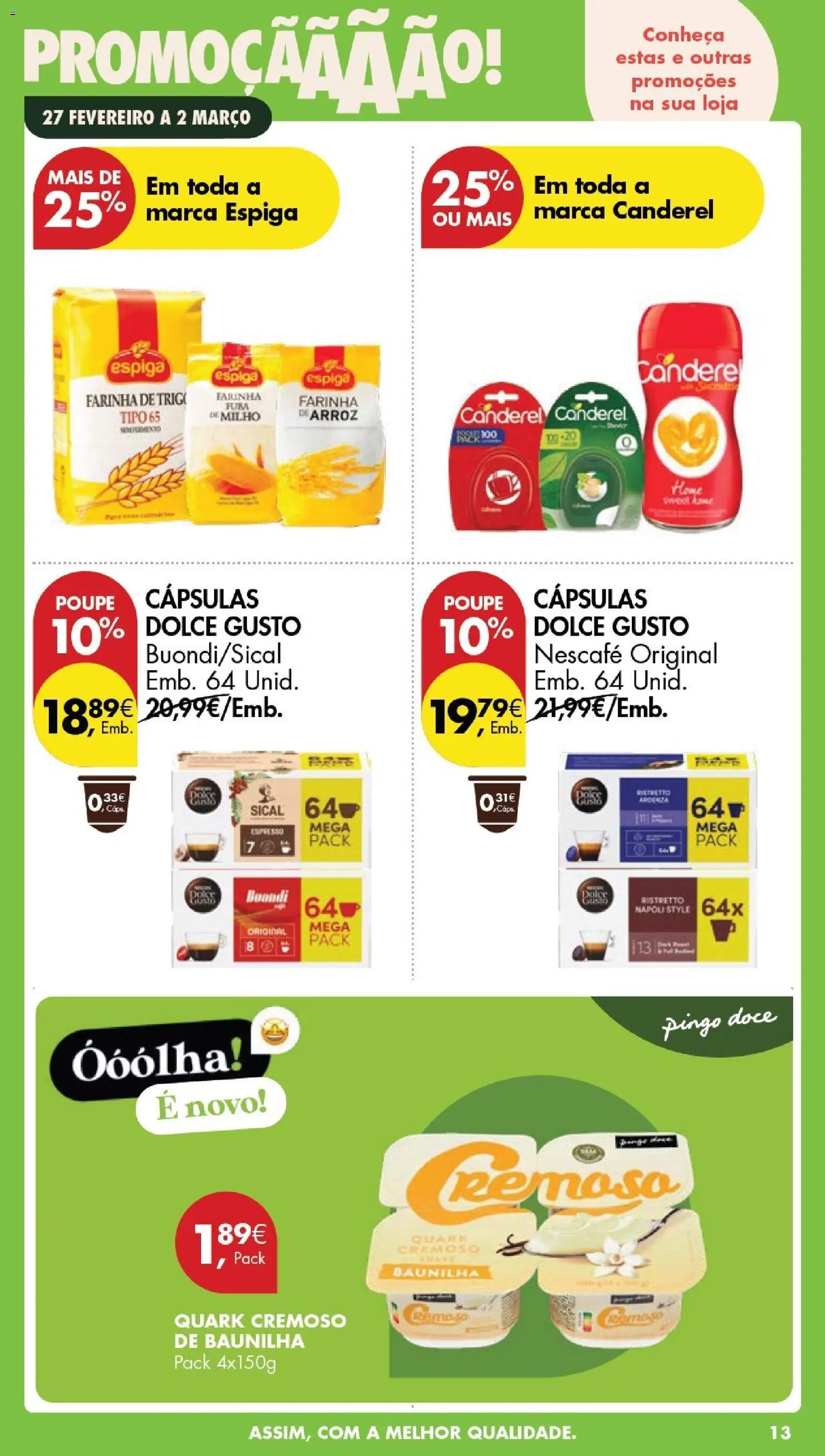 Pingo Doce Poupe este Fim de Semana │ válido de 27.02.2026 | Página: 13 | Produtos: Farinha de trigo, Capsulas dolce gusto, Arroz, Dolce gusto