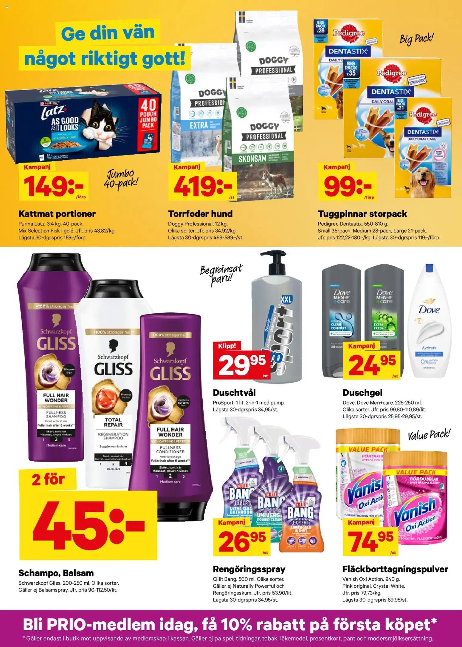 City Gross reklamblad aktuell från 02.03.2026 | Sida: 9 | Produkter: Bänk, Galler, Rengöringsspray, Kattmat