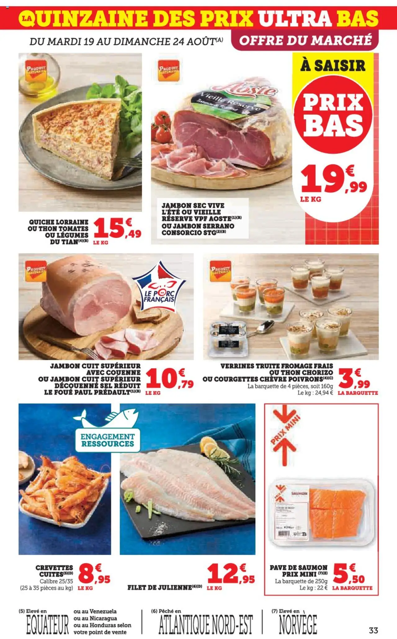 | Page: 33 | Produits: Chorizo, Verrines, Jambon, Saumon