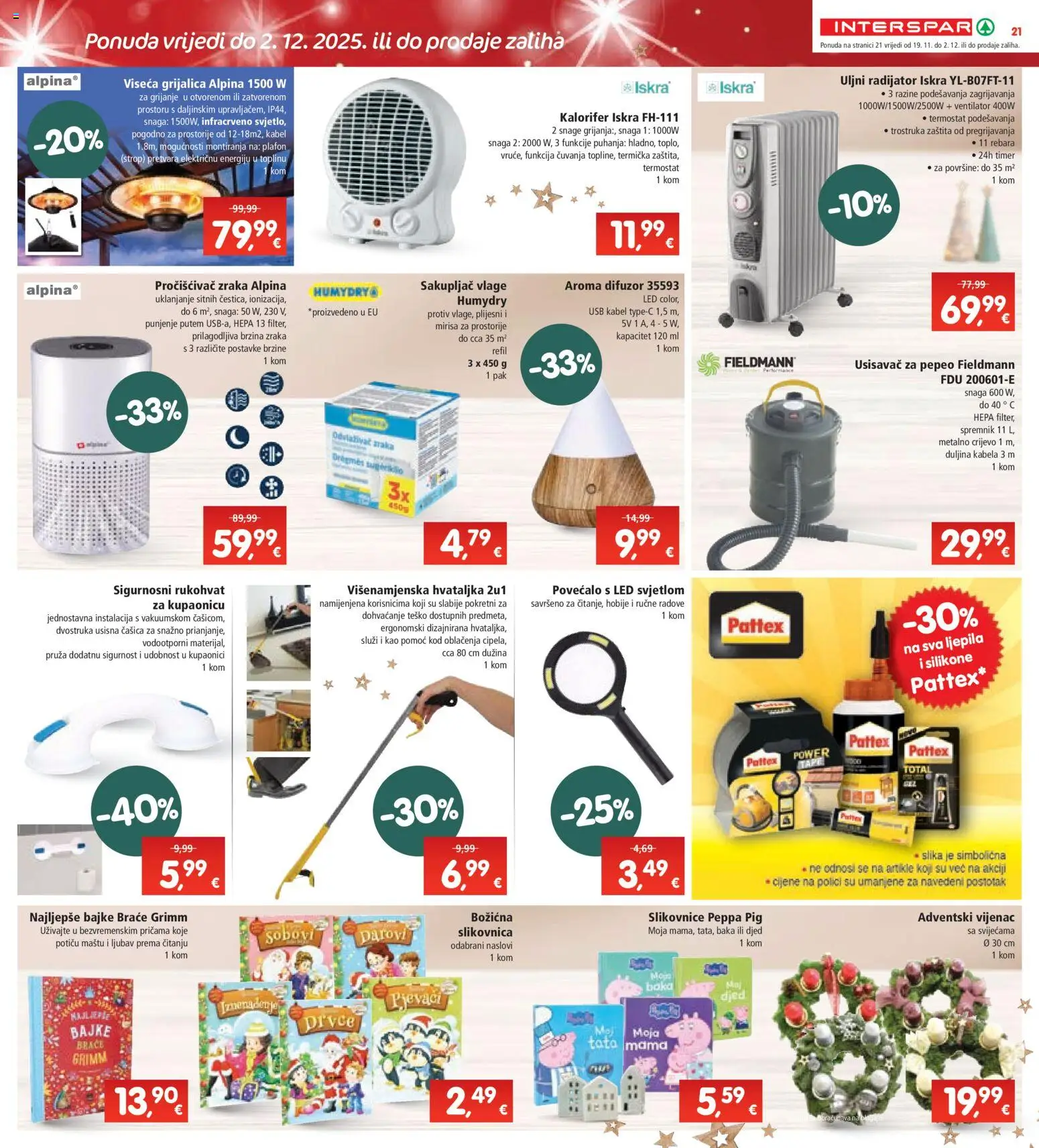 Interspar katalog | vrijedi od 19.11.2025 | Stranica: 26 | Proizvodi: Pročišćivač zraka, Radijator, Termostat, Kabel