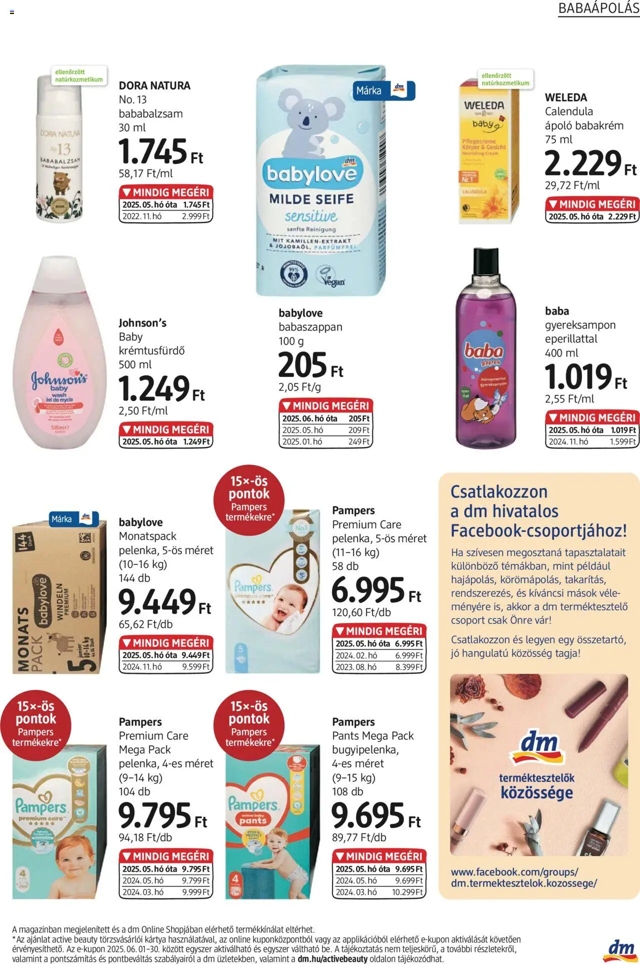 DM Drogerie Markt akciós ujság - amely érvényes a következő dátumtól: 19.06.2025 | Oldal: 9 | Termékek: Pampers, Body, Natúrkozmetikum, Vegán