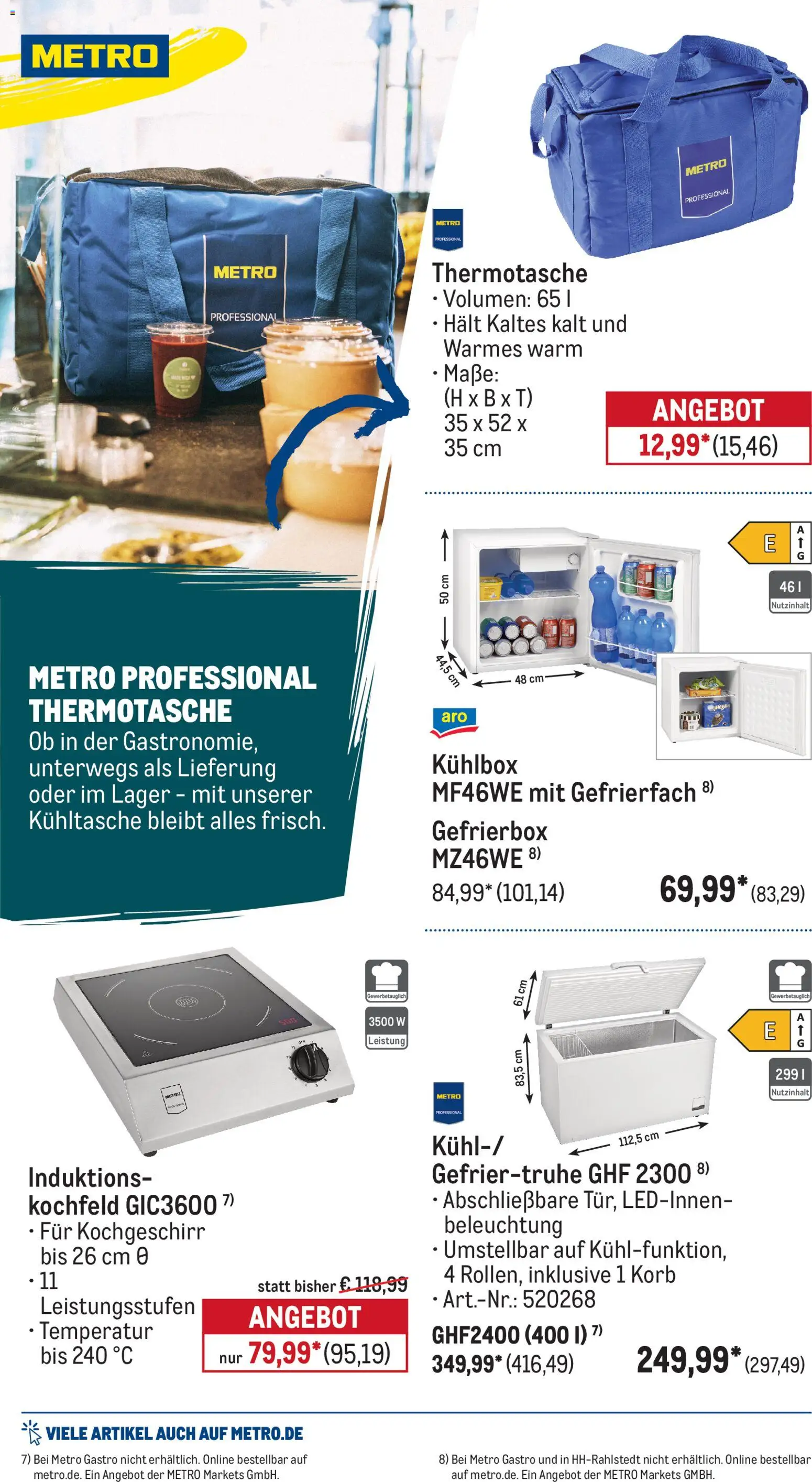 Metro Monats-Menü – gültig ab 01.05.2026 | Seite: 39 | Produkte: Korb, Kochfeld, Gefriertruhe