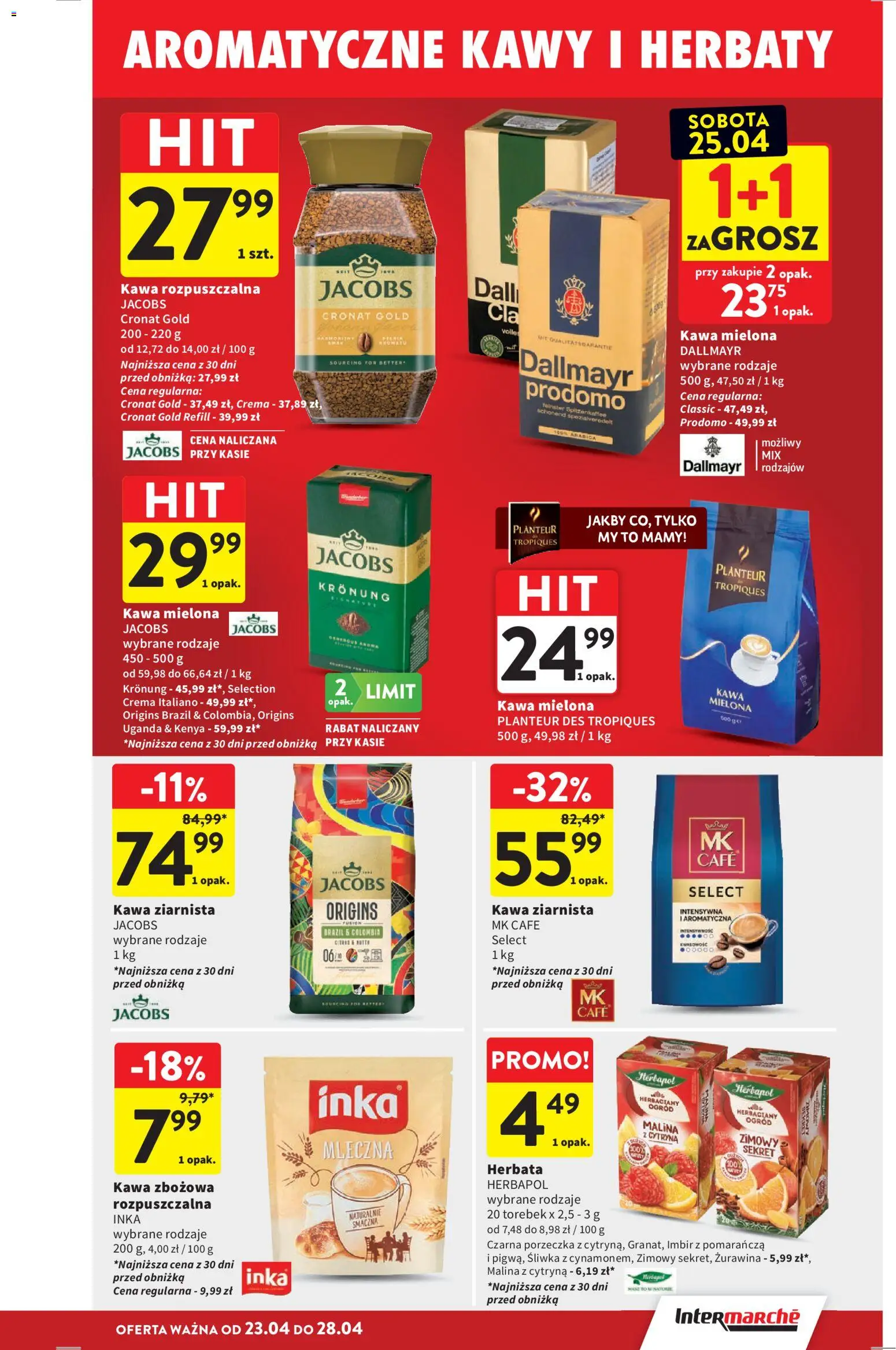 Intermarche gazetka od 23.04.2026 | Strona: 37 | Produkty: Kawa ziarnista, Por, Porzeczka, Żurawina