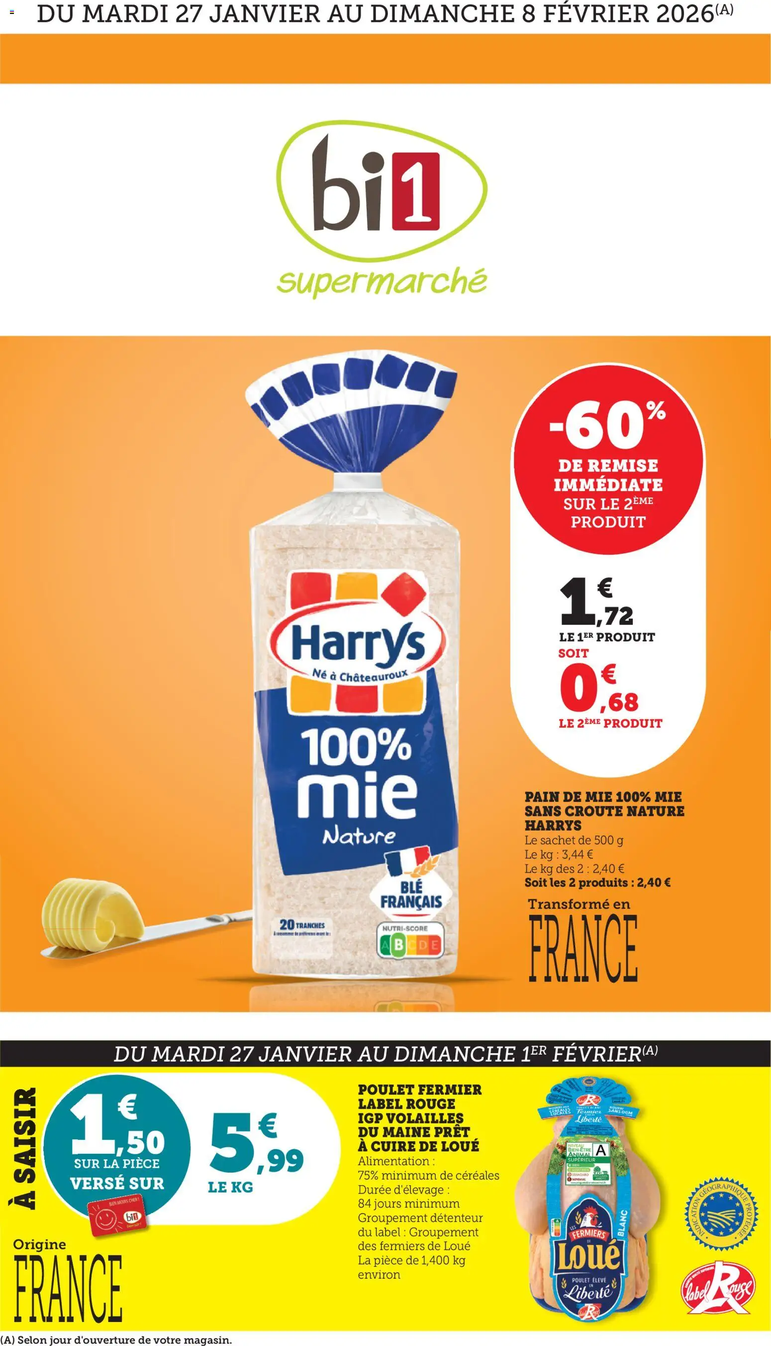 {H1} | Page: 1 | Produits: Pain de mie, Pain, Céréales