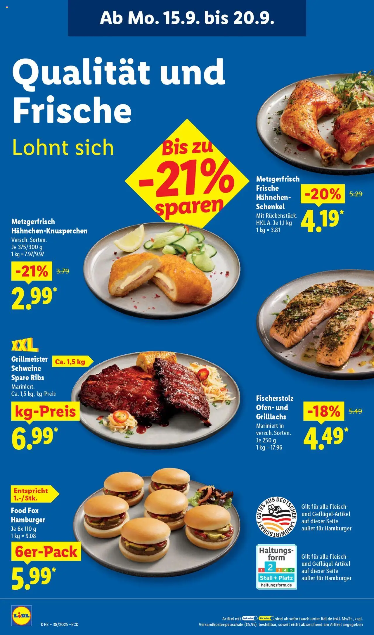 Lidl Prospekt 	 – gültig ab 15.09.2025 | Seite: 10 | Produkte: Ofen, Hahnchen, Spare ribs, Fleisch