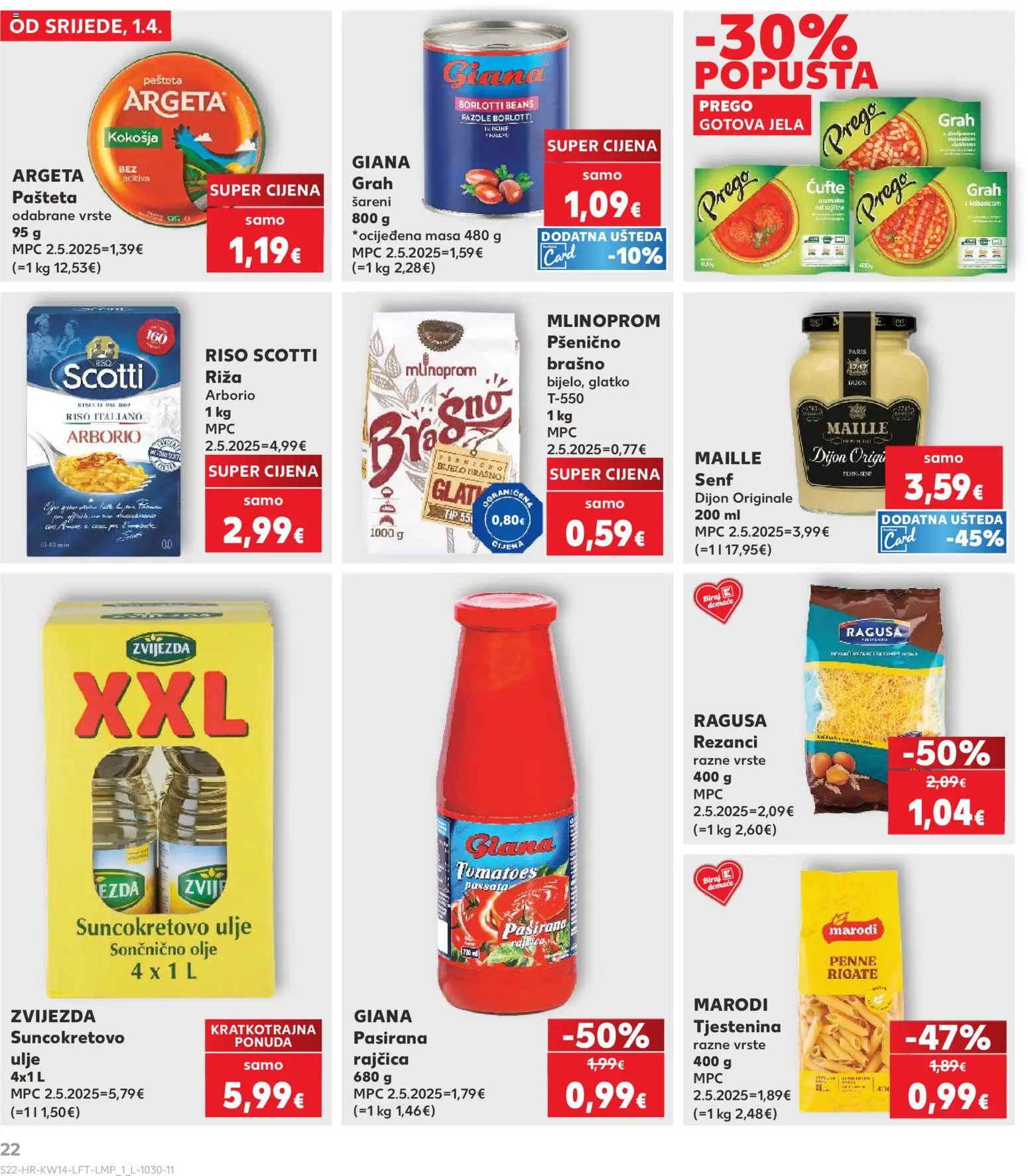 Kaufland HR akciós ujság - amely érvényes a következő dátumtól: 01.04.2026 | Oldal: 22