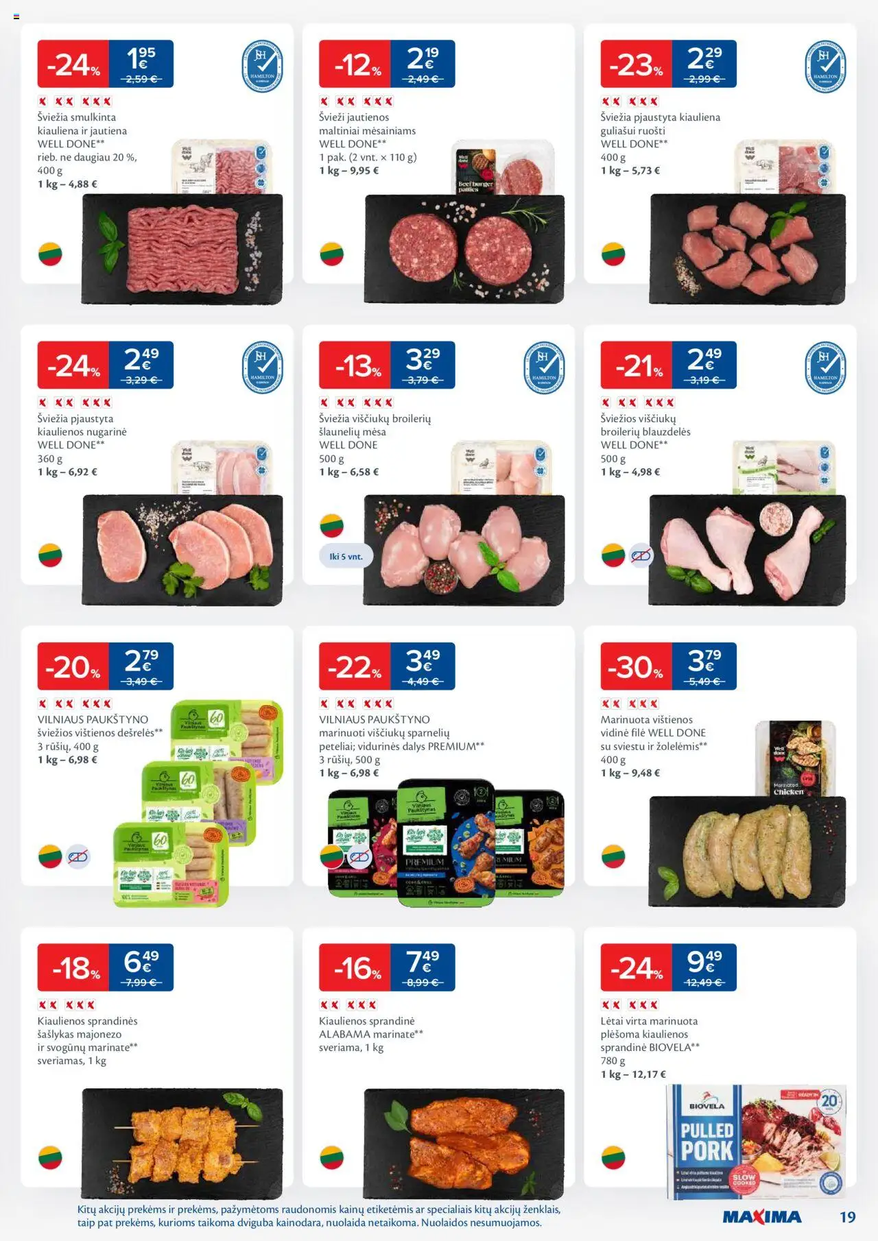 MAXIMA leidinys│galioja nuo 17.06.2025 | Puslapis: 19 | Prekių: Vištienos, Jautienos, Dešrelės, Viščiukų