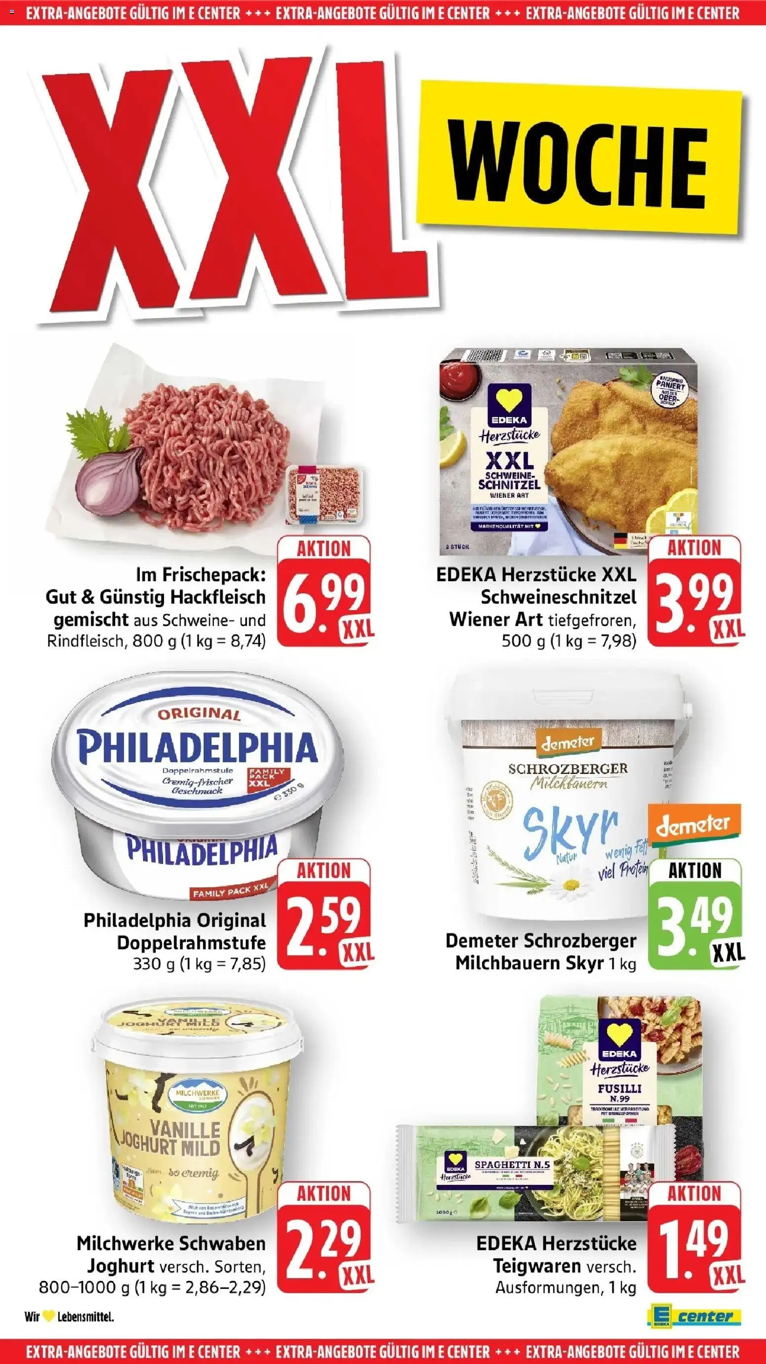 E center Prospekt Bad Dürrheim	 – gültig ab 05.04.2026 | Seite: 49 | Produkte: Joghurt, Philadelphia, Skyr, Hackfleisch