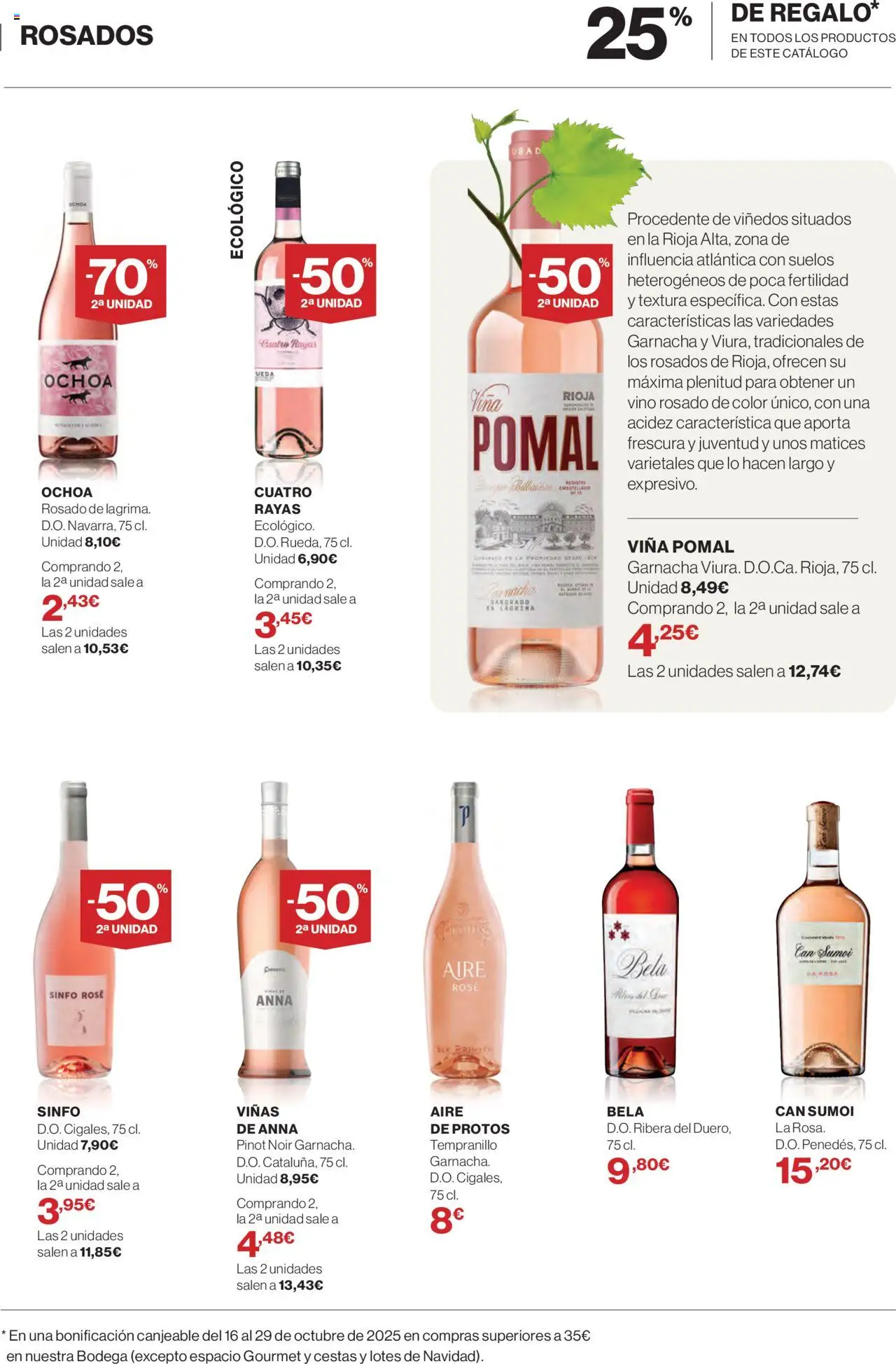 Hipercor catálogo │ válido desde el 02.10.2025 | Página: 21 | Productos: Vino rosado, Vino