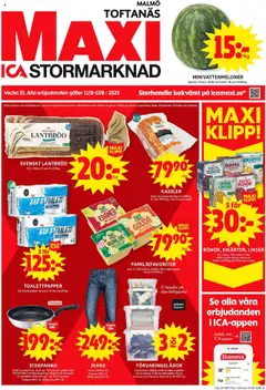 ICA Maxi - Malmö - Förhandsvisning av reklamblad från butik ICA Maxi aktuell från 11.08.2025