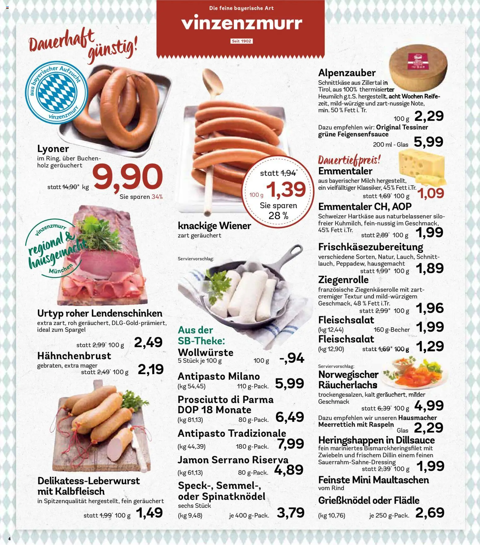 AEZ Prospekt 	 – gültig ab 27.10.2025 | Seite: 4 | Produkte: Milch, Räucherlachs, Zwiebeln, Maultaschen