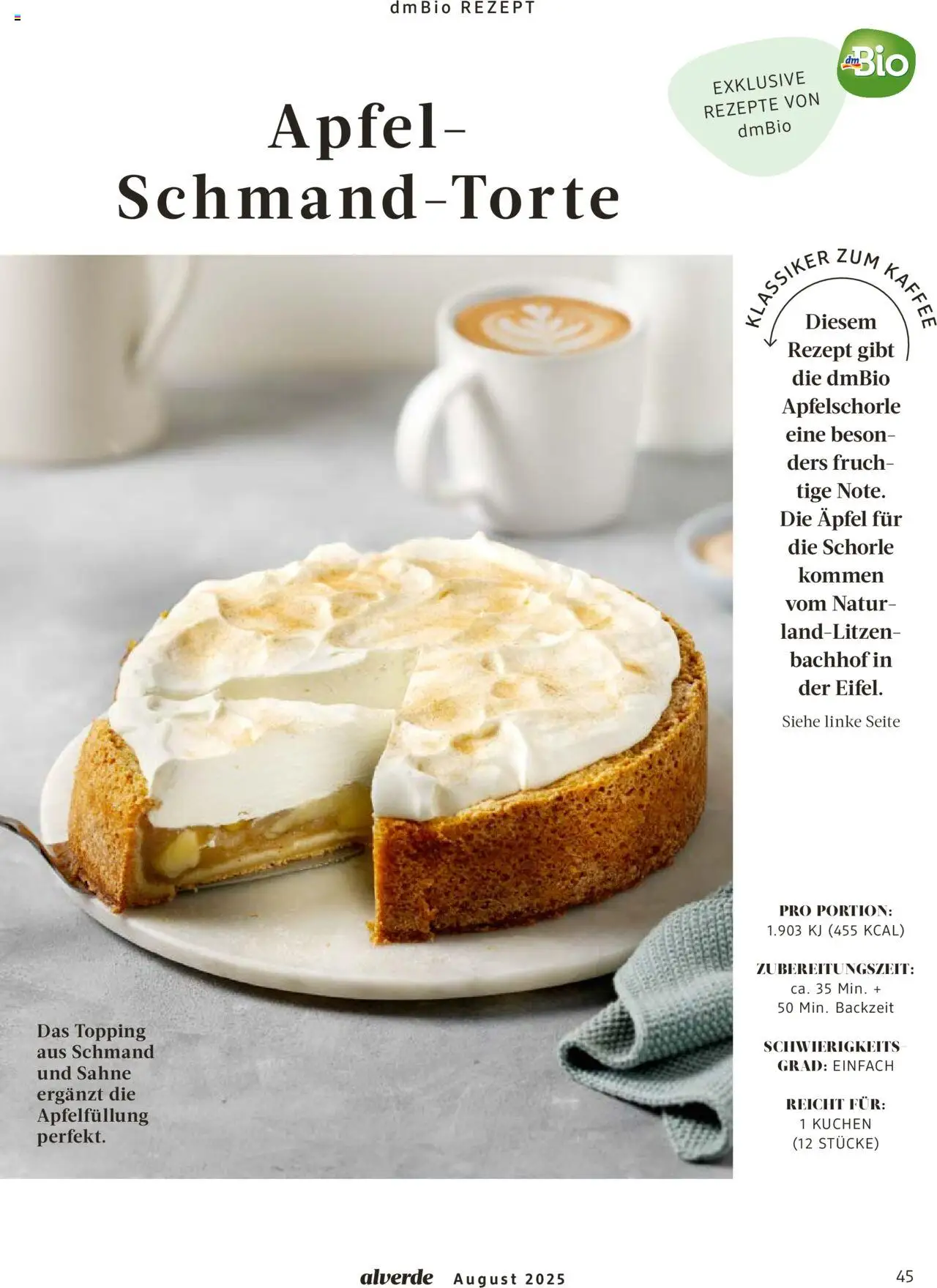 dm drogerie Prospekt 	 - gültig ab dem 01.08.2025 | Seite: 45 | Produkte: Kaffee, Äpfel, Kuchen, Sahne