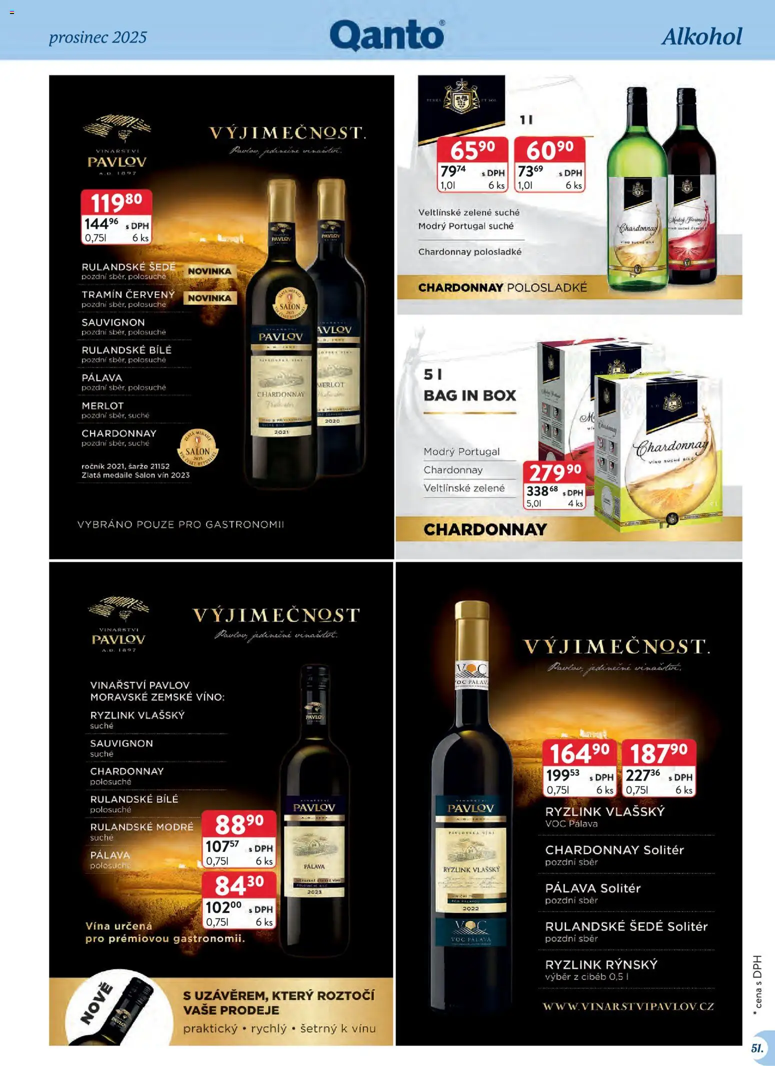 Astur & Qanto leták - Velkoobchod 12/2025 od 01.12.2025 | Strana: 51 | Produkty: Box, Víno, Merlot, Tramín červený
