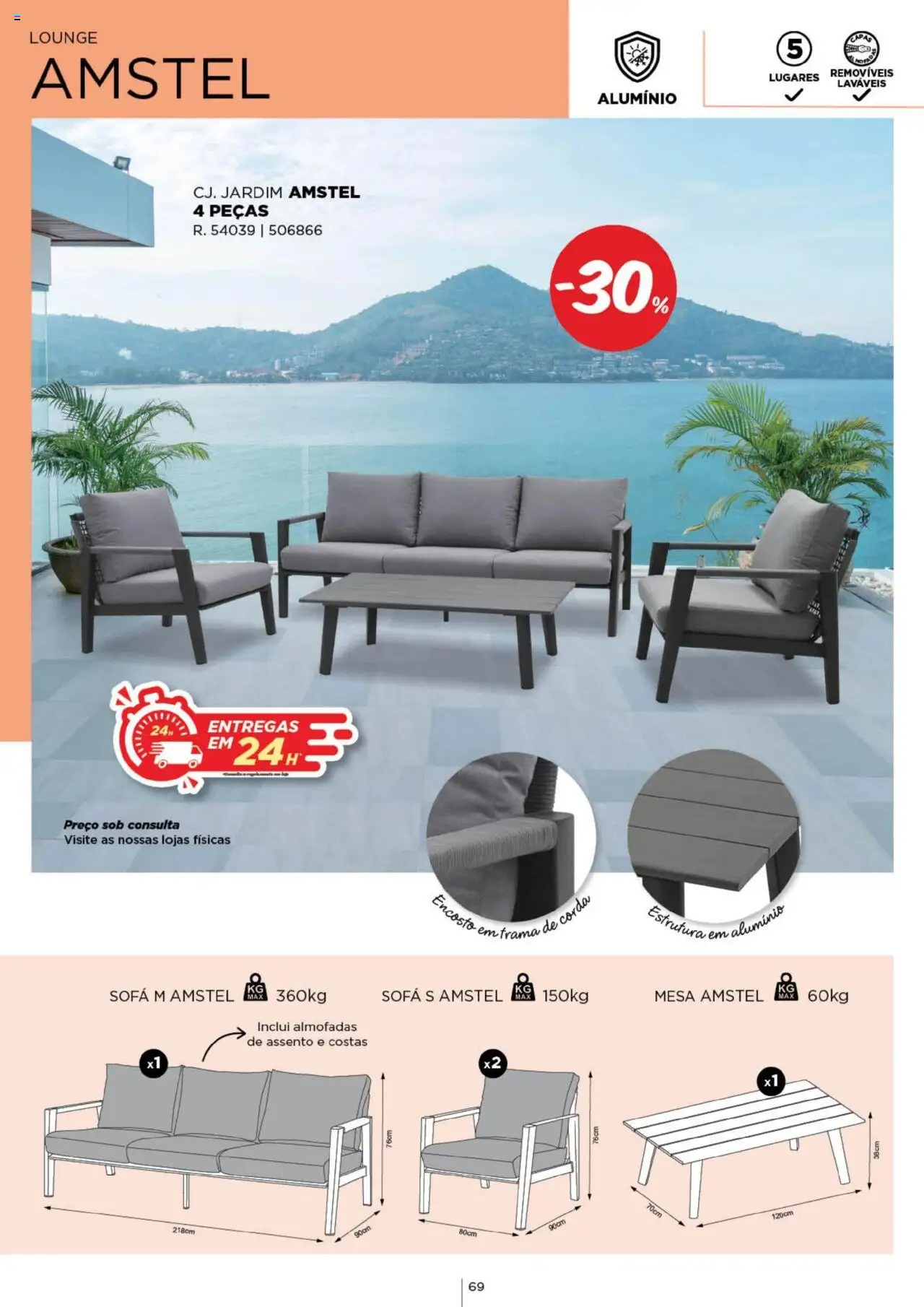 Espaço Casa - Catálogo  Ec Ar Livre  2025 │ válido de 04.03.2025 | Página: 69 | Produtos: Corda, Sofá, Mesa