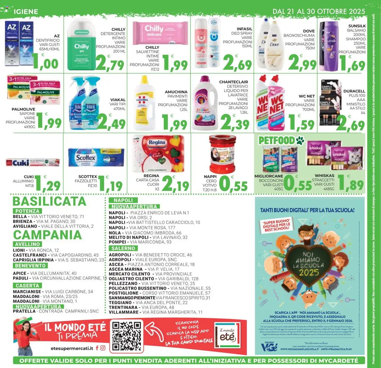 Volantino Eté del 21.10.2025 | Pagina: 12 | Prodotti: Dentifricio, Detergente, Fazzoletti, WC