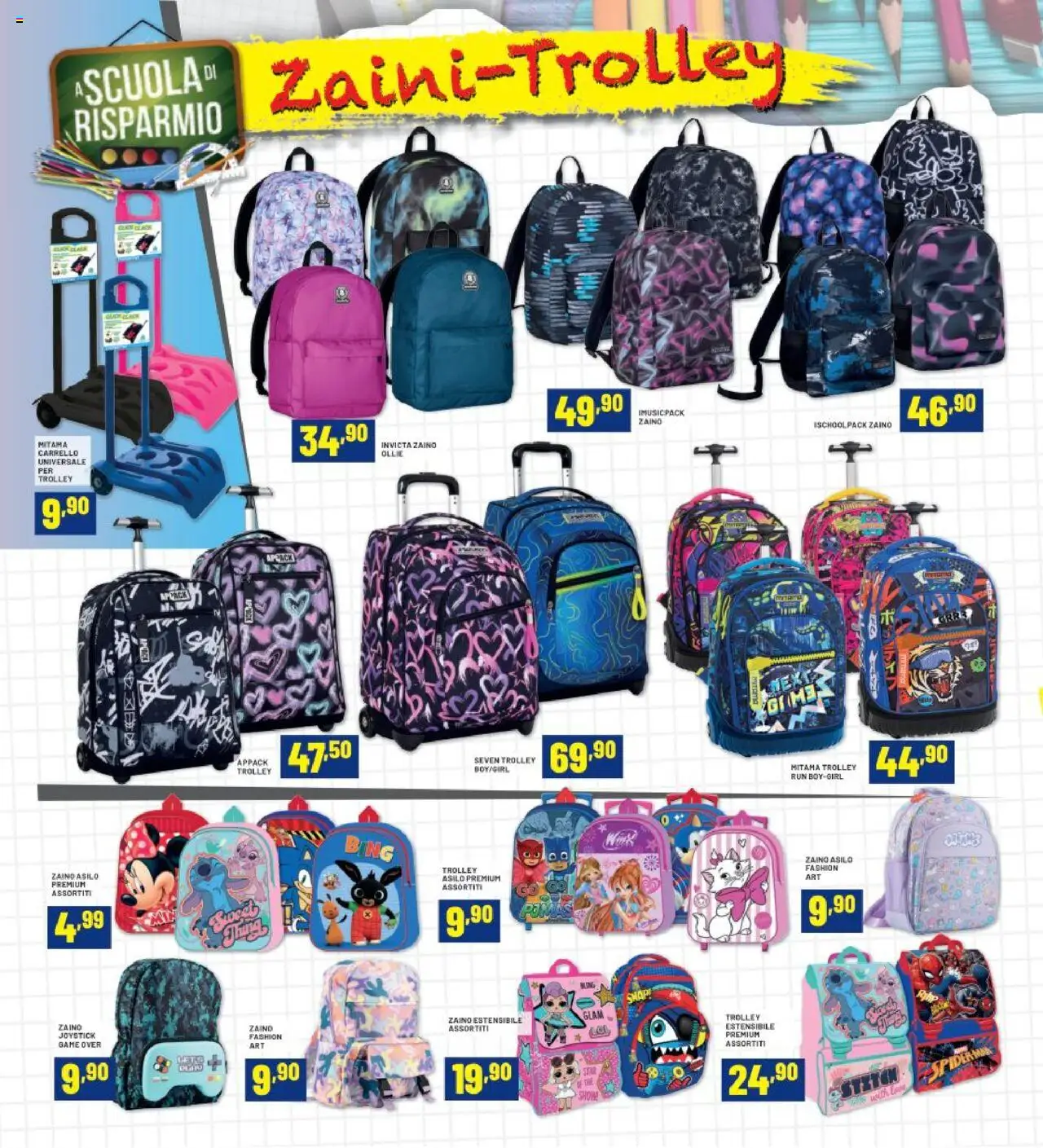 Volantino RisparmioCasa del 28.08.2025 | Pagina: 10 | Prodotti: Zaino, Carrello, Trolley