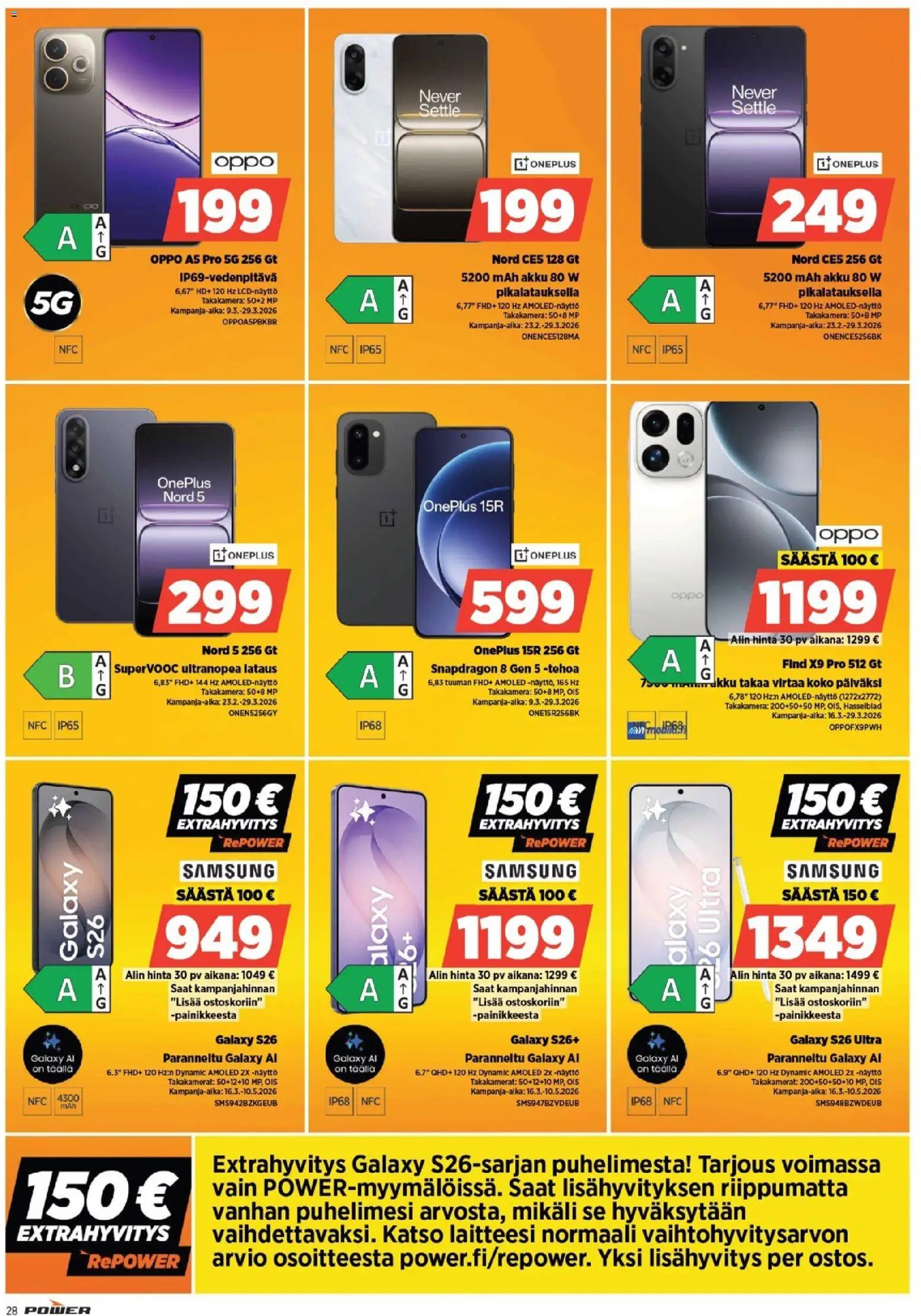 Power tarjoukset – voimassa 16.03.2026 alkaen | Sivu: 29 | Tuotteet: Akku, Näyttö
