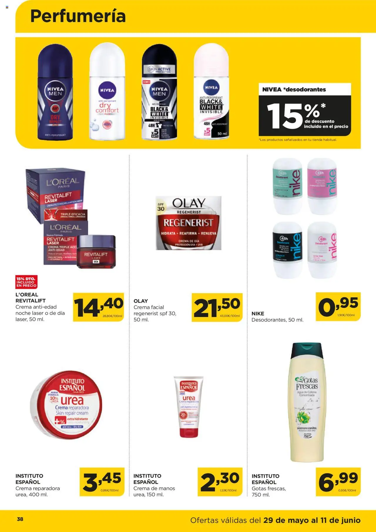Alimerka folleto Castilla y León │ válido desde el 29.05.2025 | Página: 38 | Productos: Crema de manos, Crema facial, Crema, Crema de día