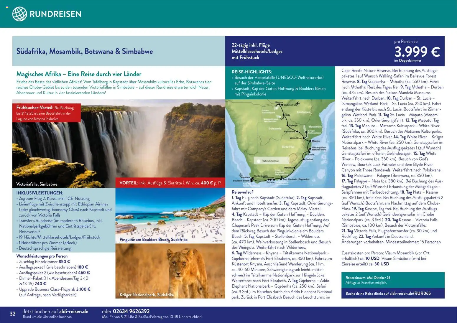 Aldi Reisen Unsere Traumreisen – gültig ab 01.11.2025 | Seite: 32 | Produkte: Uhr