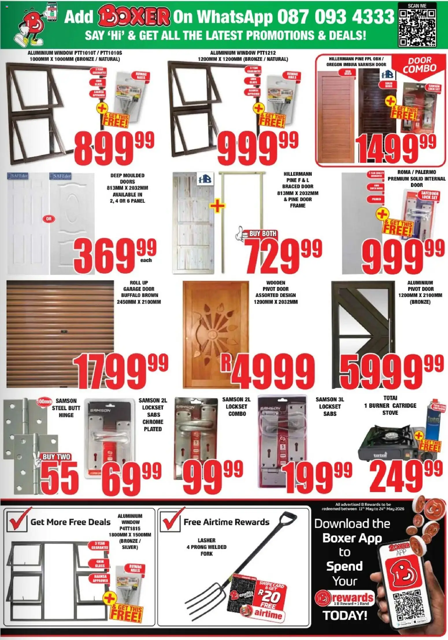 New Boxer catalogue – valid from 23.04.2026 | Page: 3 | Products: Stove, Internal door, Door frame, Lock