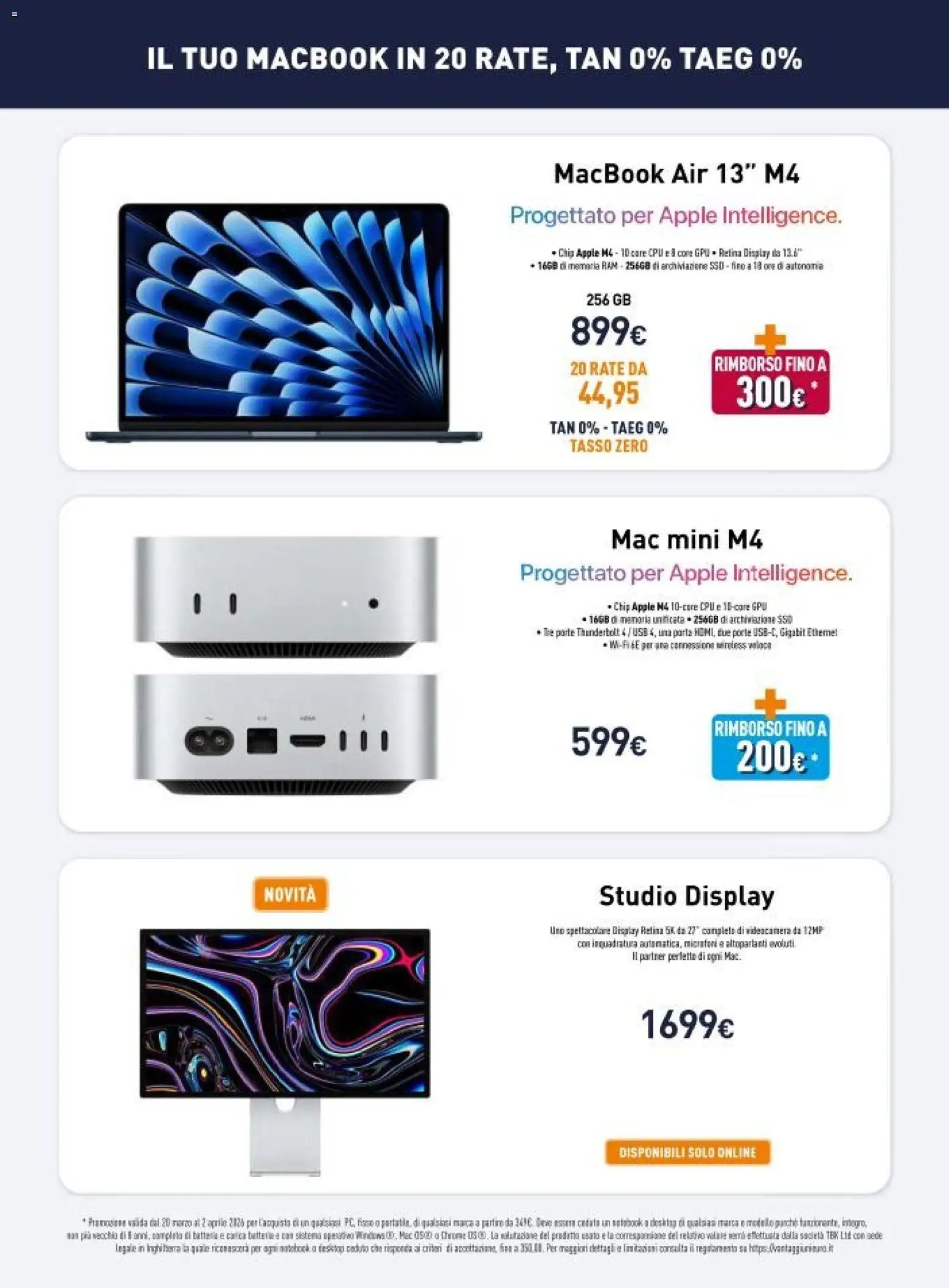 Volantino Unieuro del 20.03.2026 | Pagina: 4 | Prodotti: Tè, Letto, Batteria, Batterie