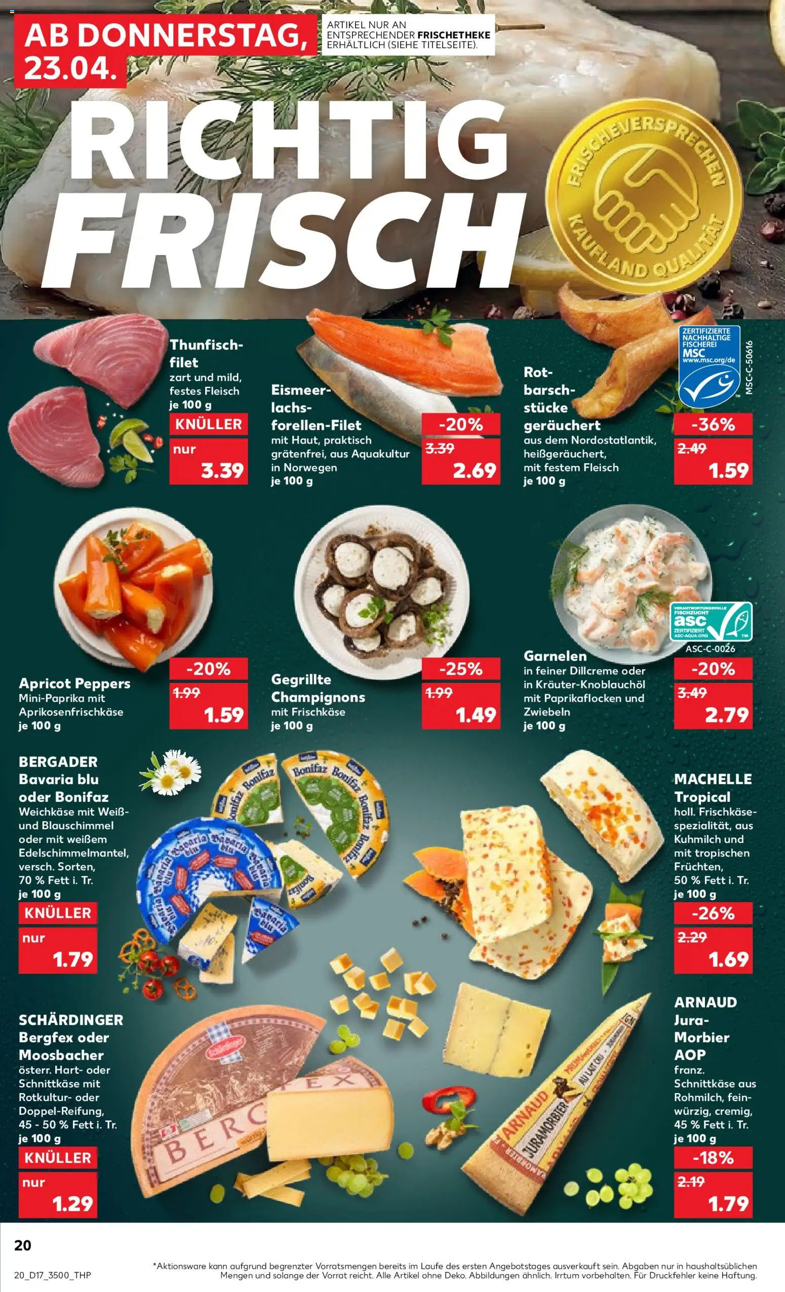 Kaufland Prospekt Jena	 – gültig ab 23.04.2026 | Seite: 20 | Produkte: Jura, Thunfisch, Garnelen, Lachs