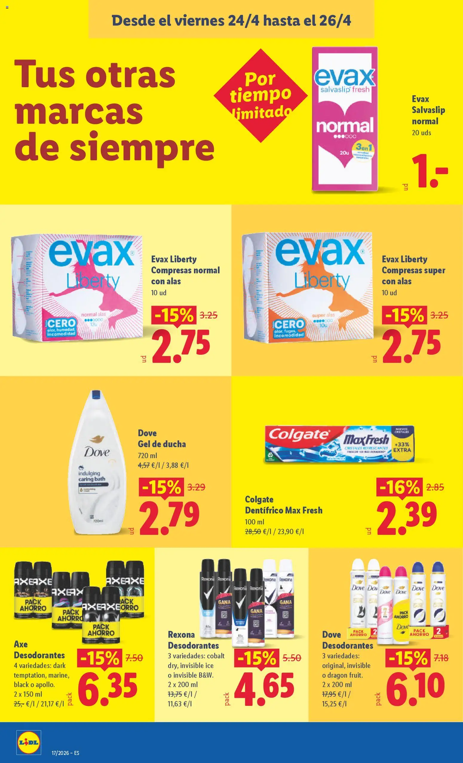 Lidl folleto │ válido desde el 20.04.2026 | Página: 44 | Productos: Gel de ducha, Γλυφιτζούρι, Ducha