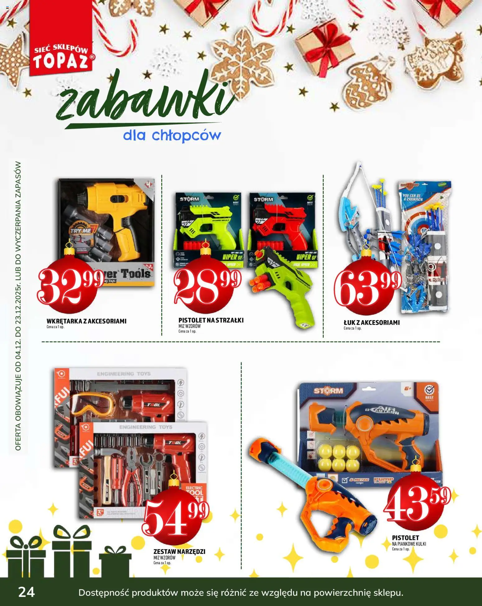 Topaz Gazetka - Podaruj dobre chwile od 04.12.2025 | Strona: 24 | Produkty: Zestaw narzędzi