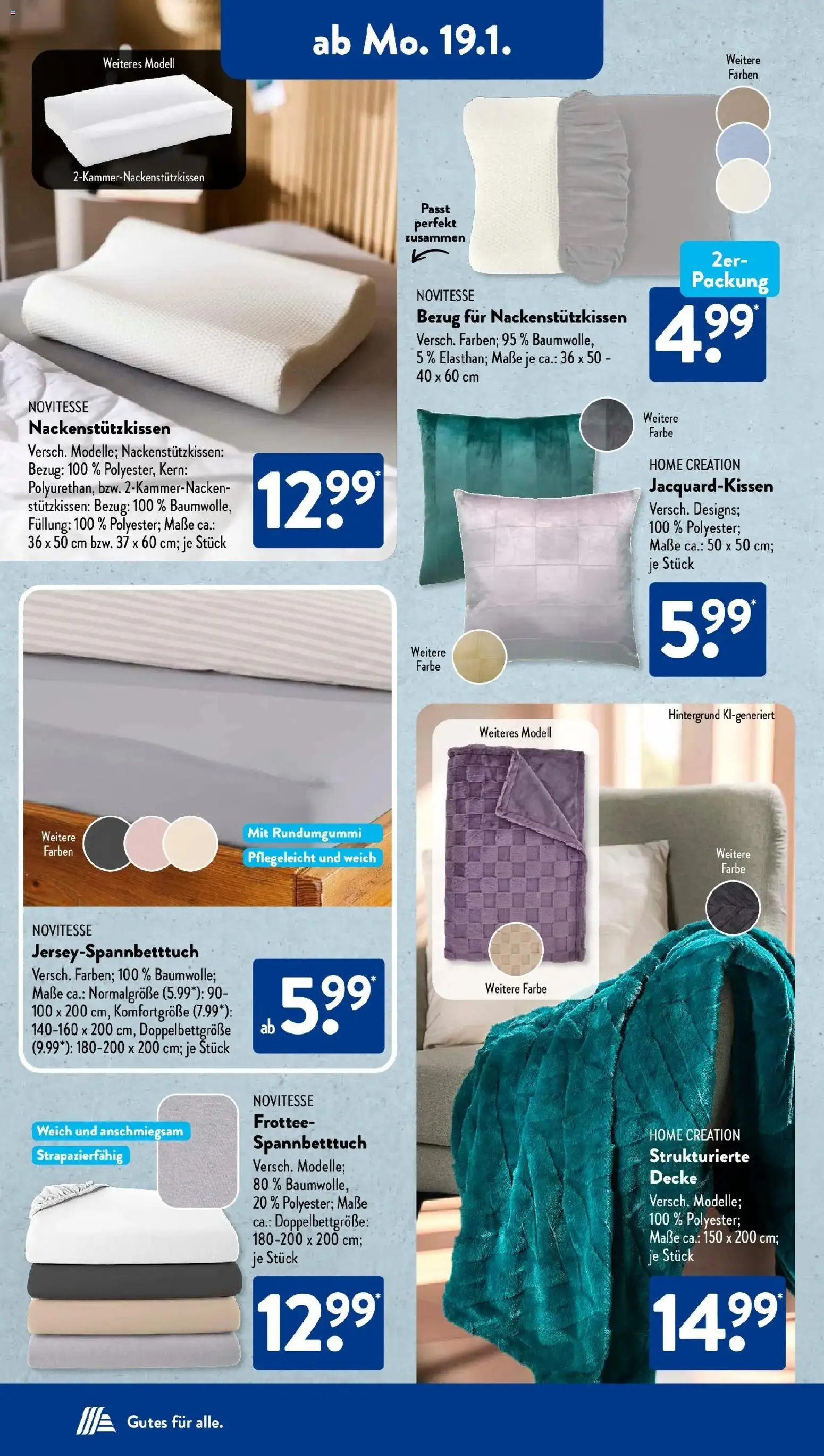 Aldi Süd Prospekt 	 – gültig ab 19.01.2026 | Seite: 12 | Produkte: Decke, Home creation