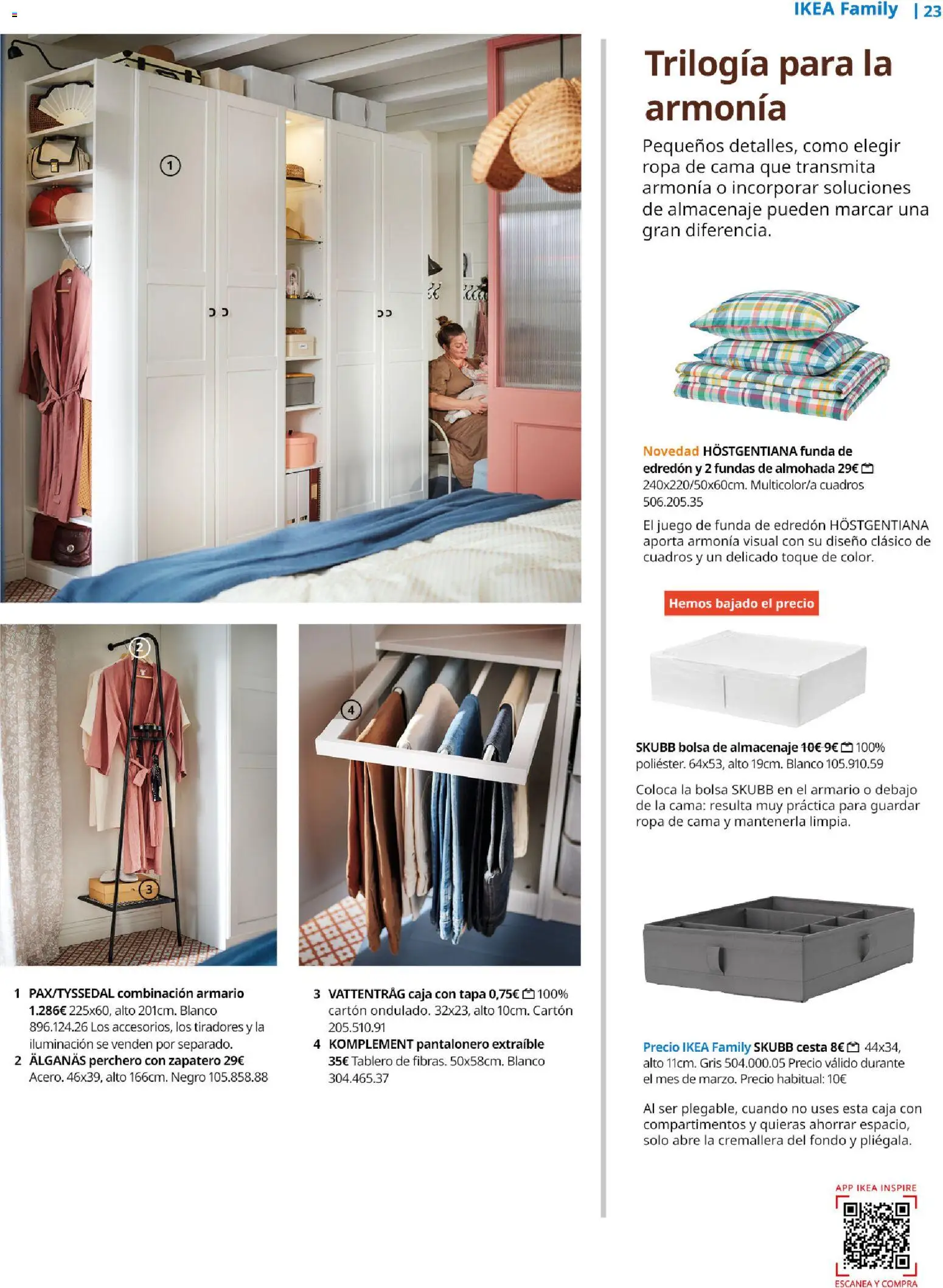 Catálogo IKEA Family Mallorca │ válido desde el 01.01.2026 | Página: 23 | Productos: Galette de chaise, Almohada, Almacenaje, Caja