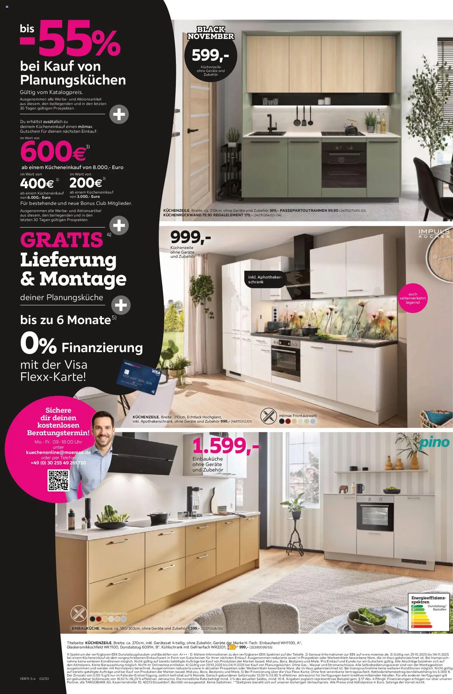 Mömax - Black Friday – gültig ab 03.11.2025 | Seite: 10 | Produkte: Einbauküche, Küchenzeile, Backofen, Uhr