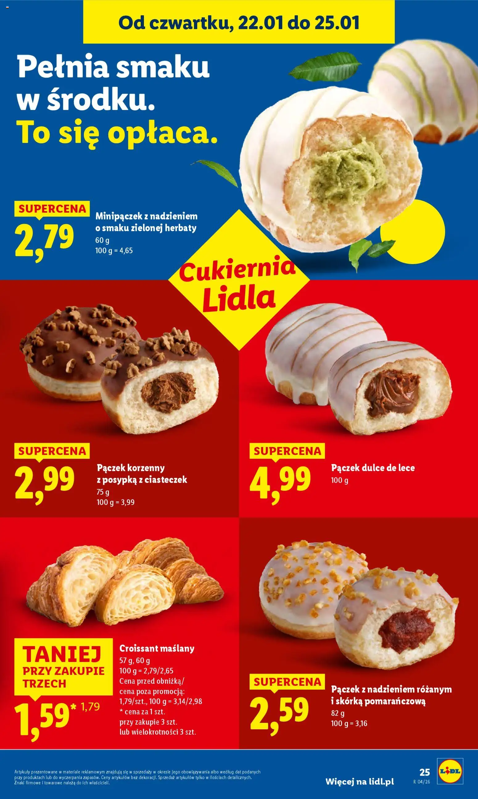 Lidl Gazetka od 22.01.2026 | Strona: 25 | Produkty: Skórka pomarańczowa, Donut