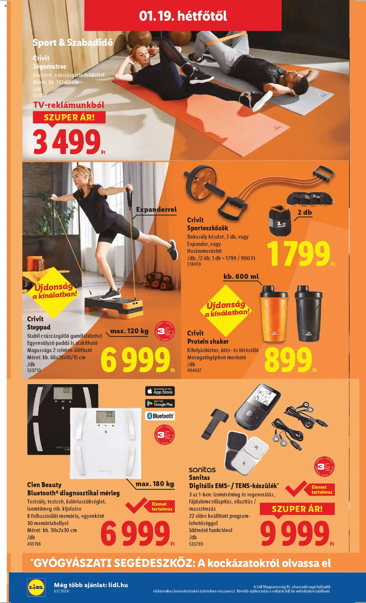 Lidl akciós ujság - amely érvényes a következő dátumtól: 15.01.2026 | Oldal: 36 | Termékek: Protein