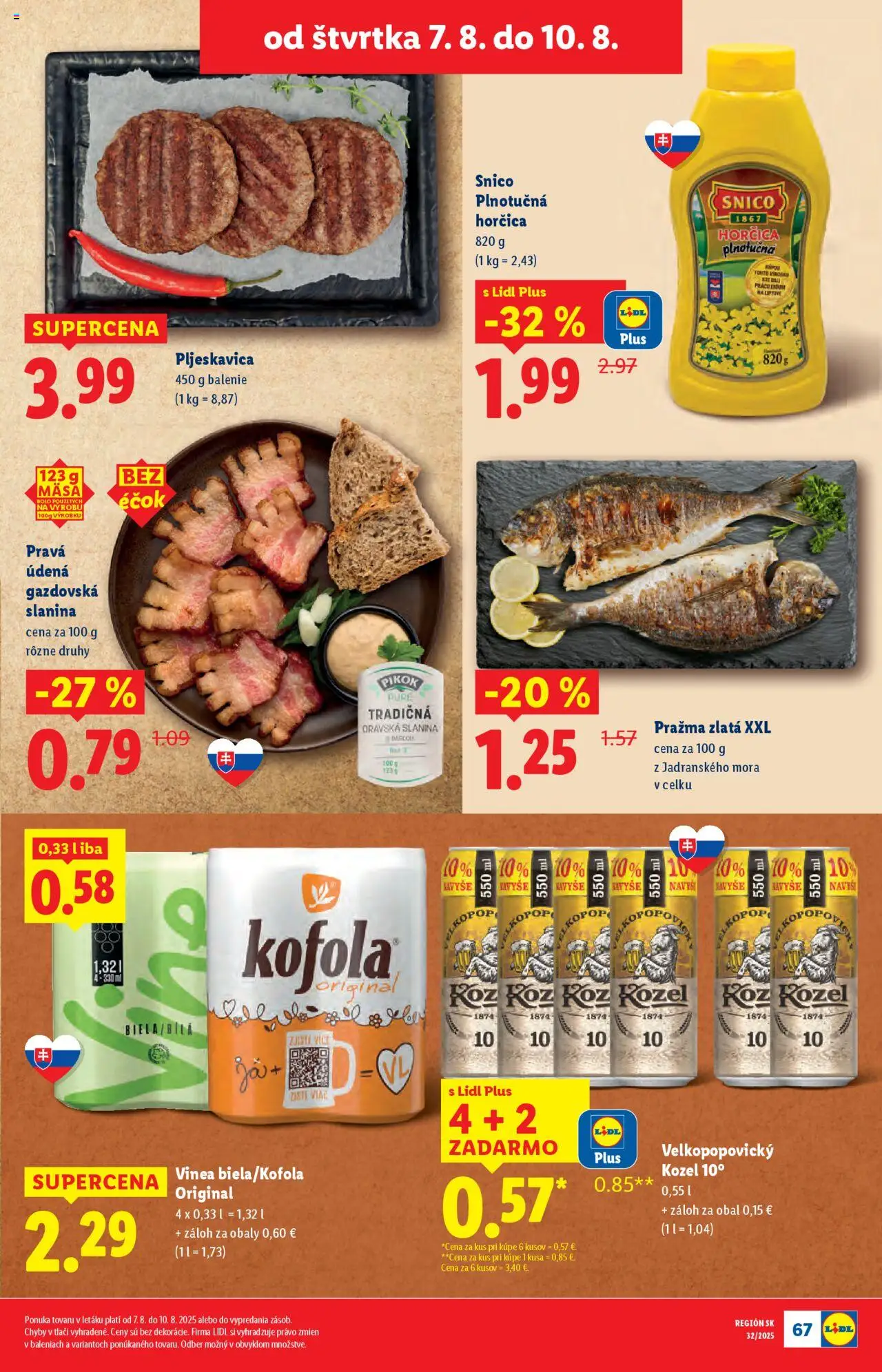 Lidl leták │ platný od 04.08.2025 | Strana: 73 | Produkty: Slanina, Vinea