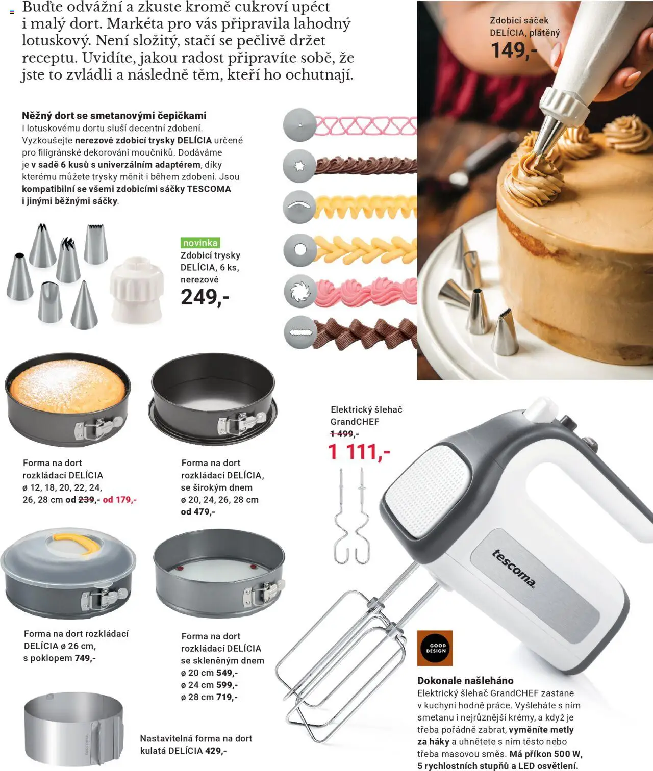 TESCOMA katalog - Podzim/zima 2025 od 20.10.2025 | Strana: 37 | Produkty: Forma na dort, Šlehač, Dort, LED