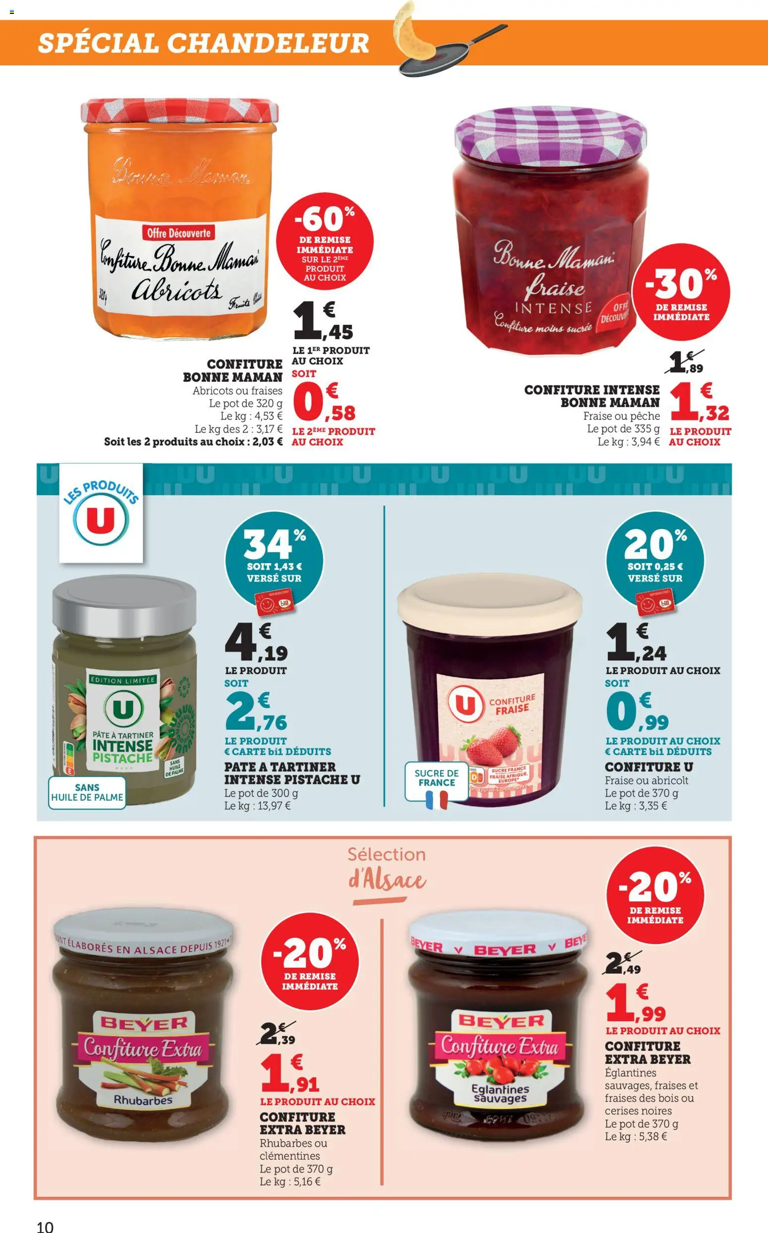 {H1} | Page: 10 | Produits: Fraise, Sucre, Pêche, Cerises