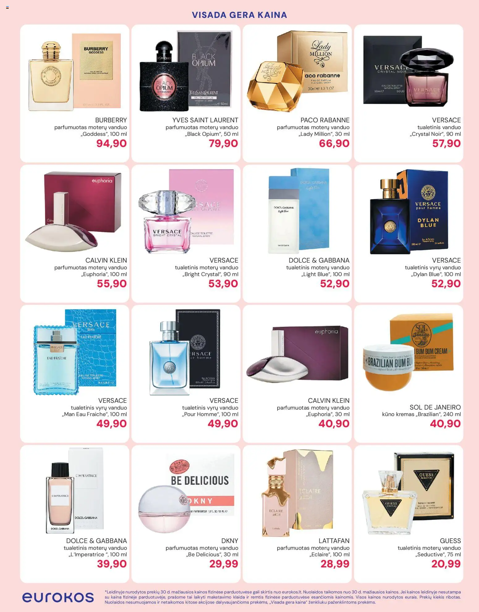Eurokos akcijos nuo 02.01.2026 | Puslapis: 20 | Prekių: Tualetinis vanduo, Kremas, Kūno kremas