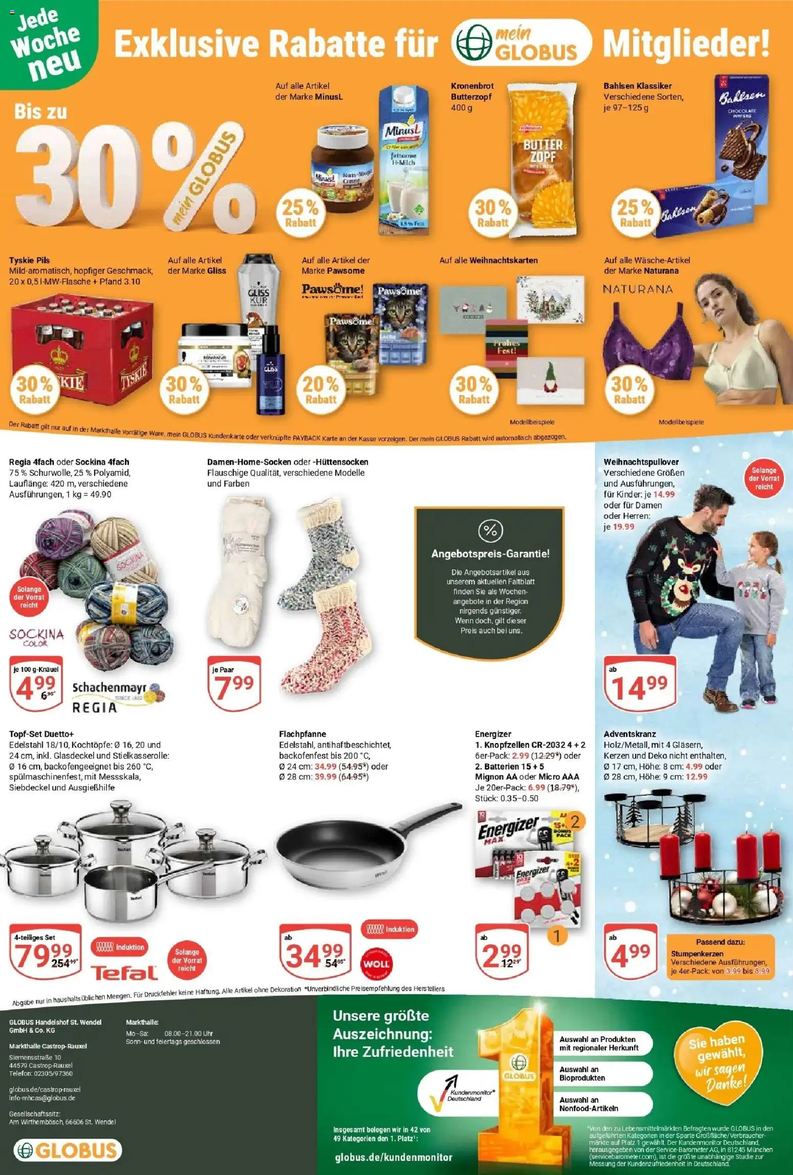 Globus prospekt Castrop-Rauxel	 – gültig ab 02.11.2025 | Seite: 28 | Produkte: Tyskie, Batterien, Butter, Uhr