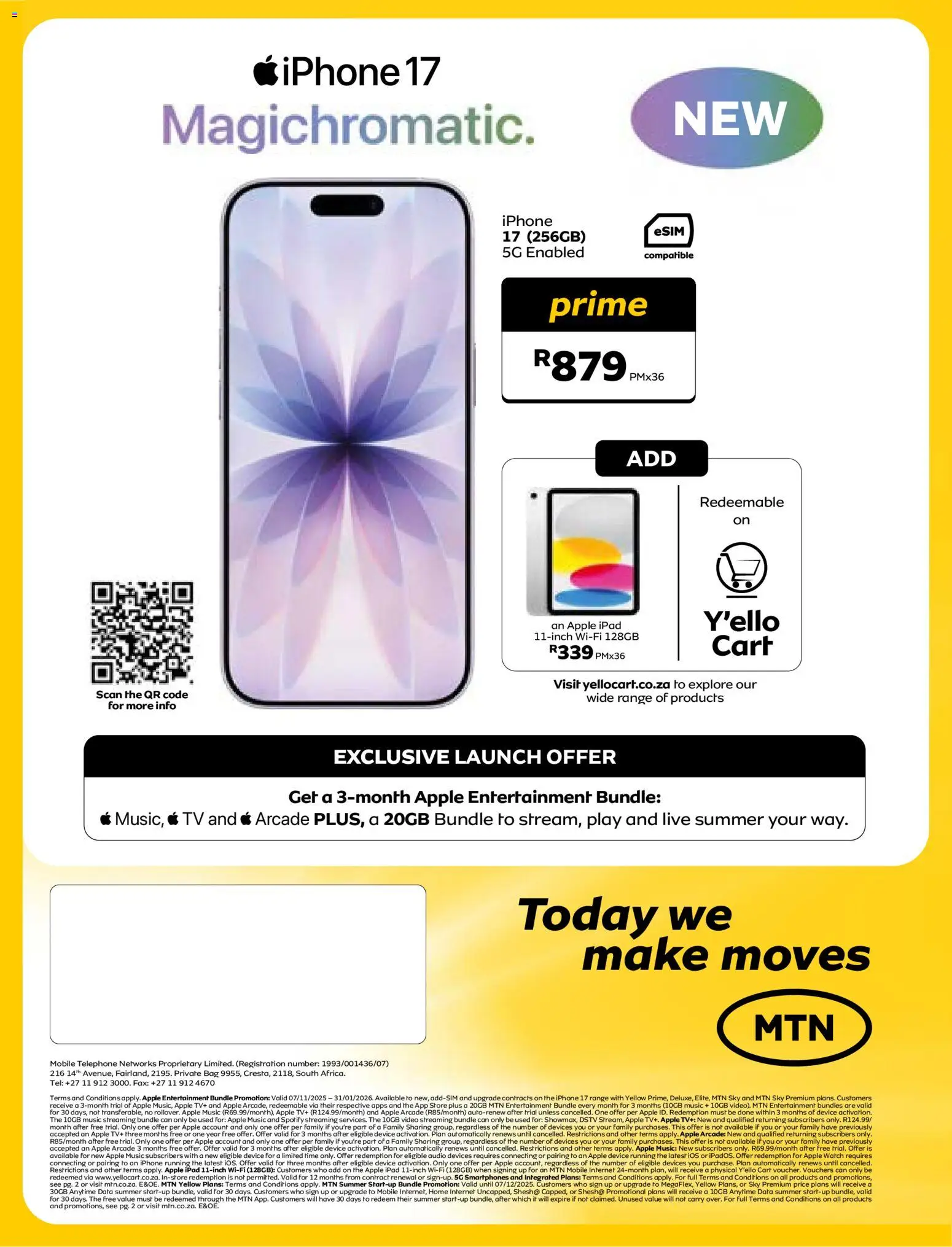 New MTN catalogue – valid from 07.11.2025 | Page: 44 | Products: Data, Streaming bundle, Watch, Bag