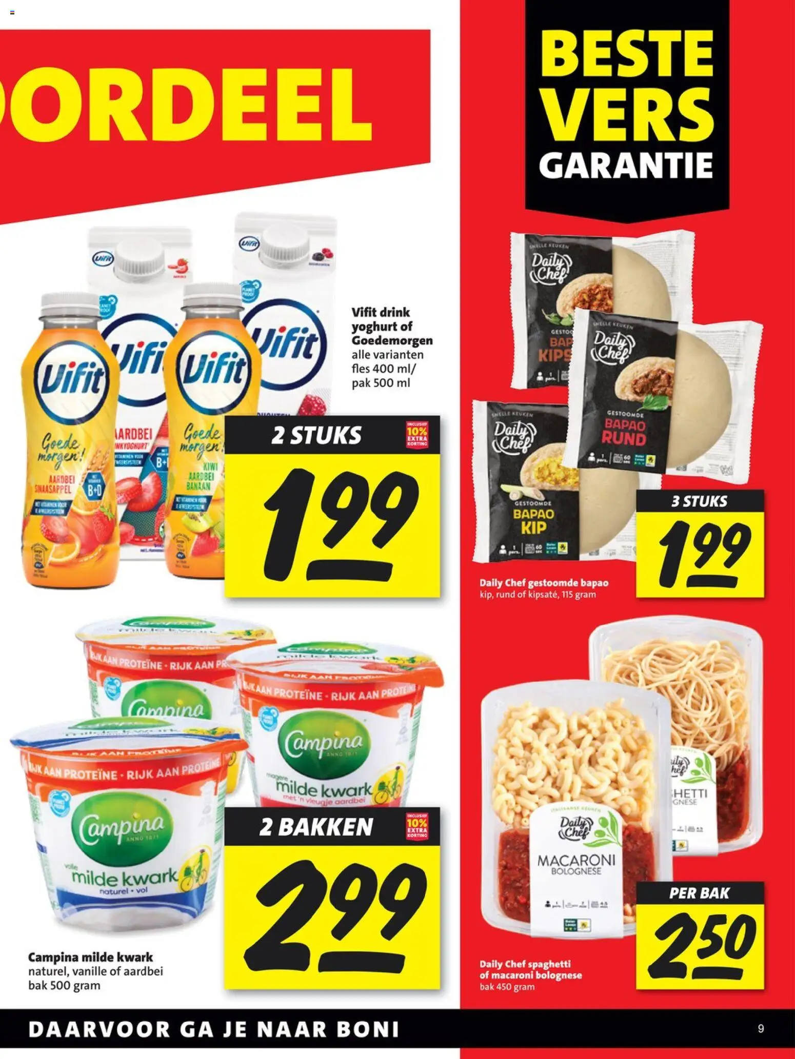 {H1} | Pagina: 9 | Producten: Yoghurt, Kiwi, Fles, Aardbei