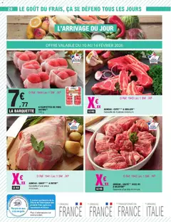 E.Leclerc - Prévisualisation de 6 PAUPIETTES DE PORC NATURE(1), 780 g. valide à partir de 10.02.2026 | Page: 46 | Produits: Agneau gigot, Agneau, Viande, Porc