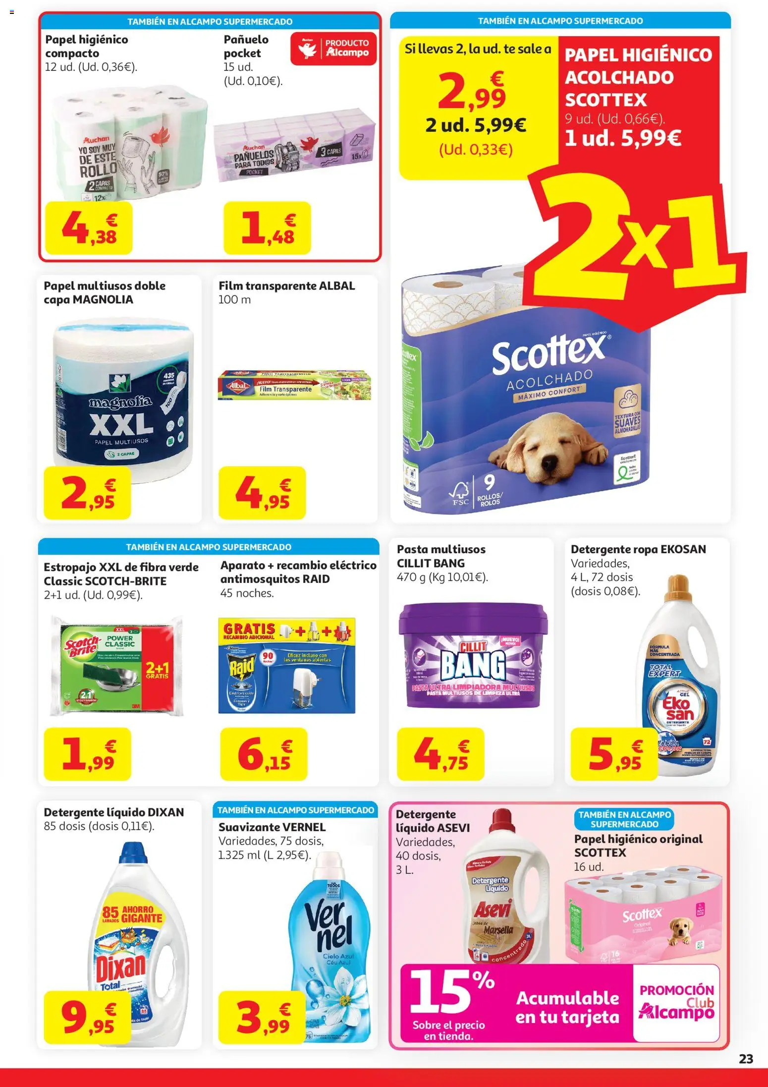 Alcampo HP Unico │ válido desde el 21.04.2026 | Página: 23 | Productos: Jabón, Pasta, Ropa, Detergente líquido