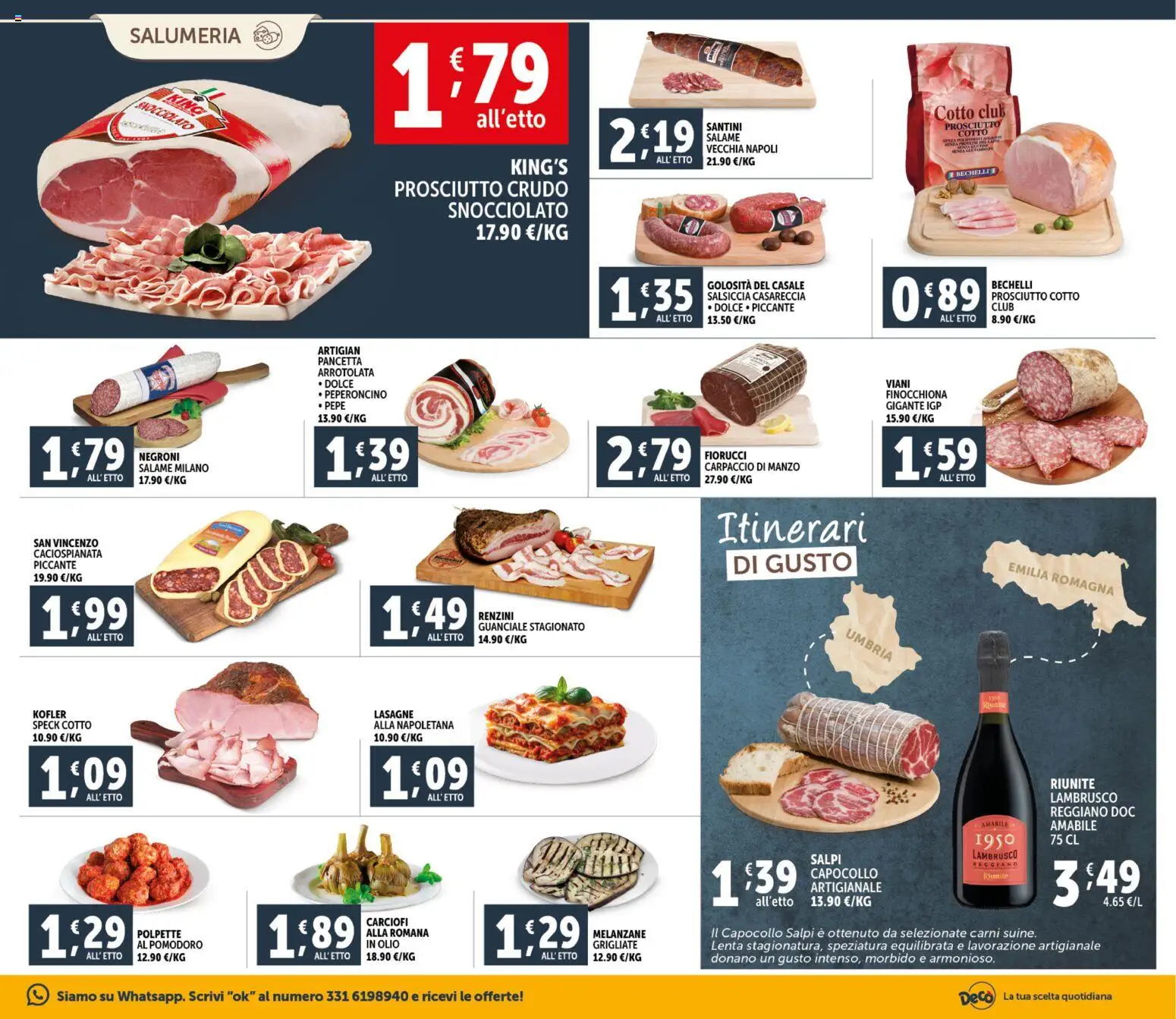 Volantino Decò del 20.01.2026 | Pagina: 3 | Prodotti: Speck, Manzo, Olio, Guanciale