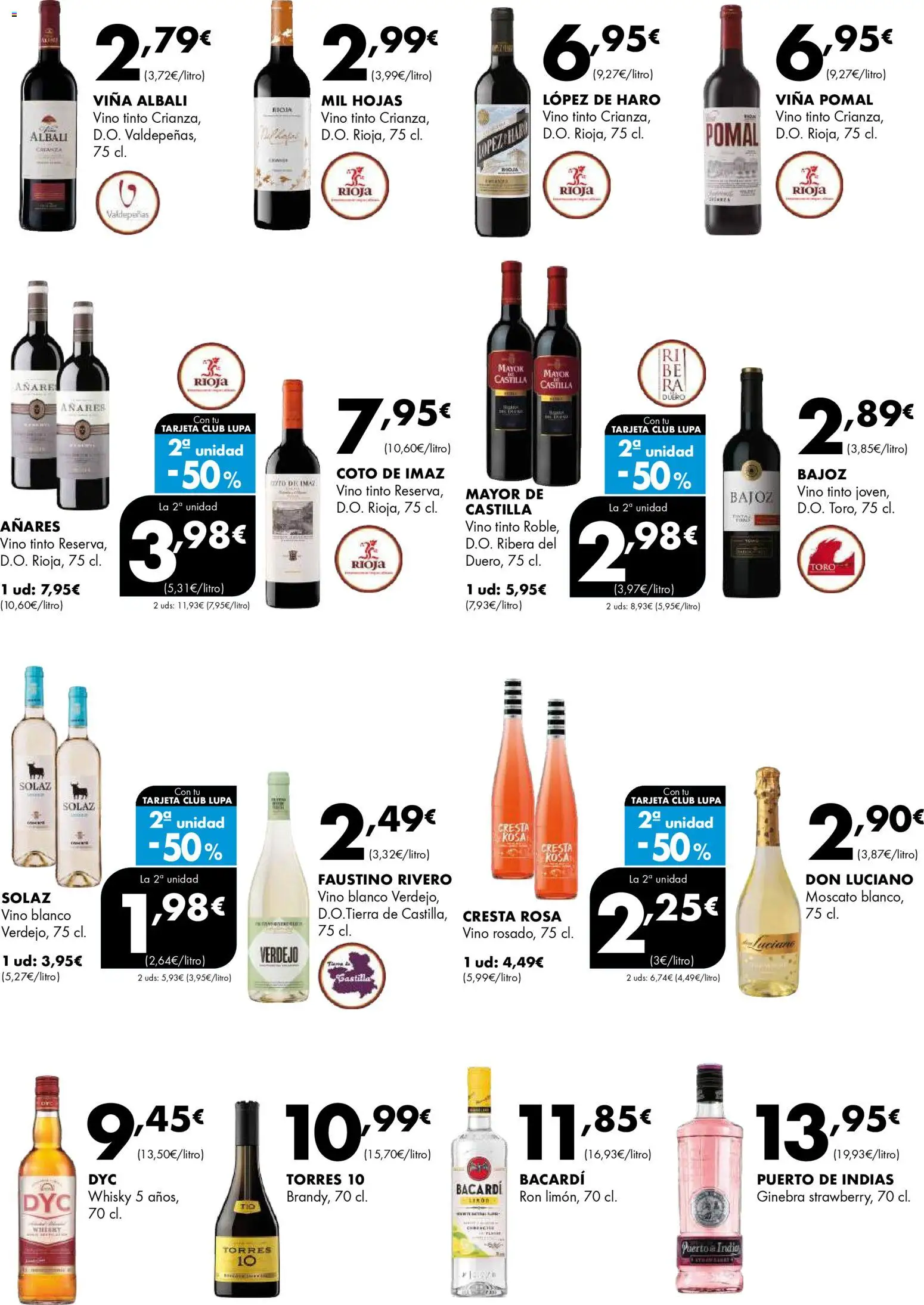 Lupa Supermercados folleto │ válido desde el 09.04.2026 | Página: 13 | Productos: Ron, Vino, Ginebra, Whisky