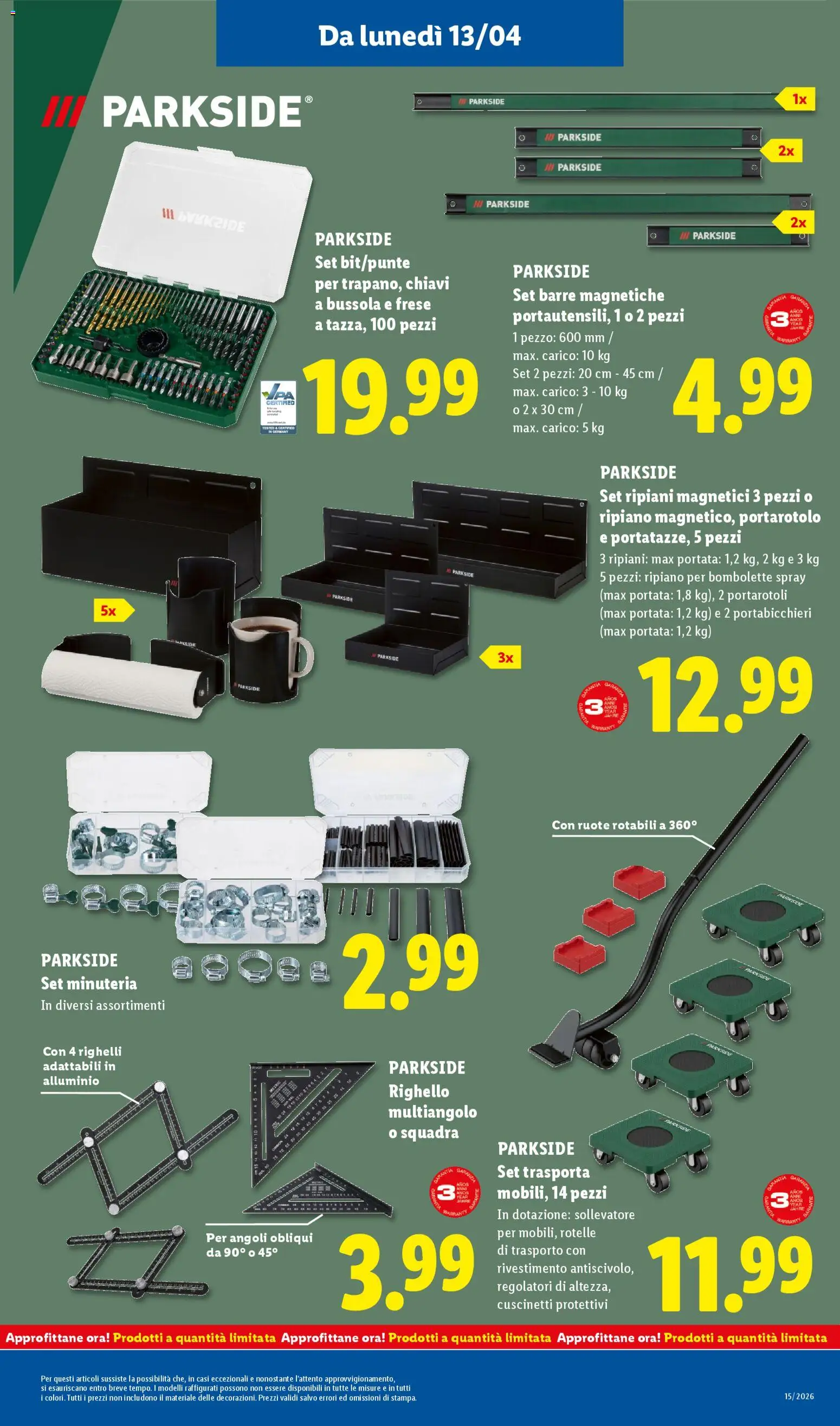 Volantino Lidl del 09.04.2026 | Pagina: 39 | Prodotti: Ripiano, Alluminio, Portarotolo