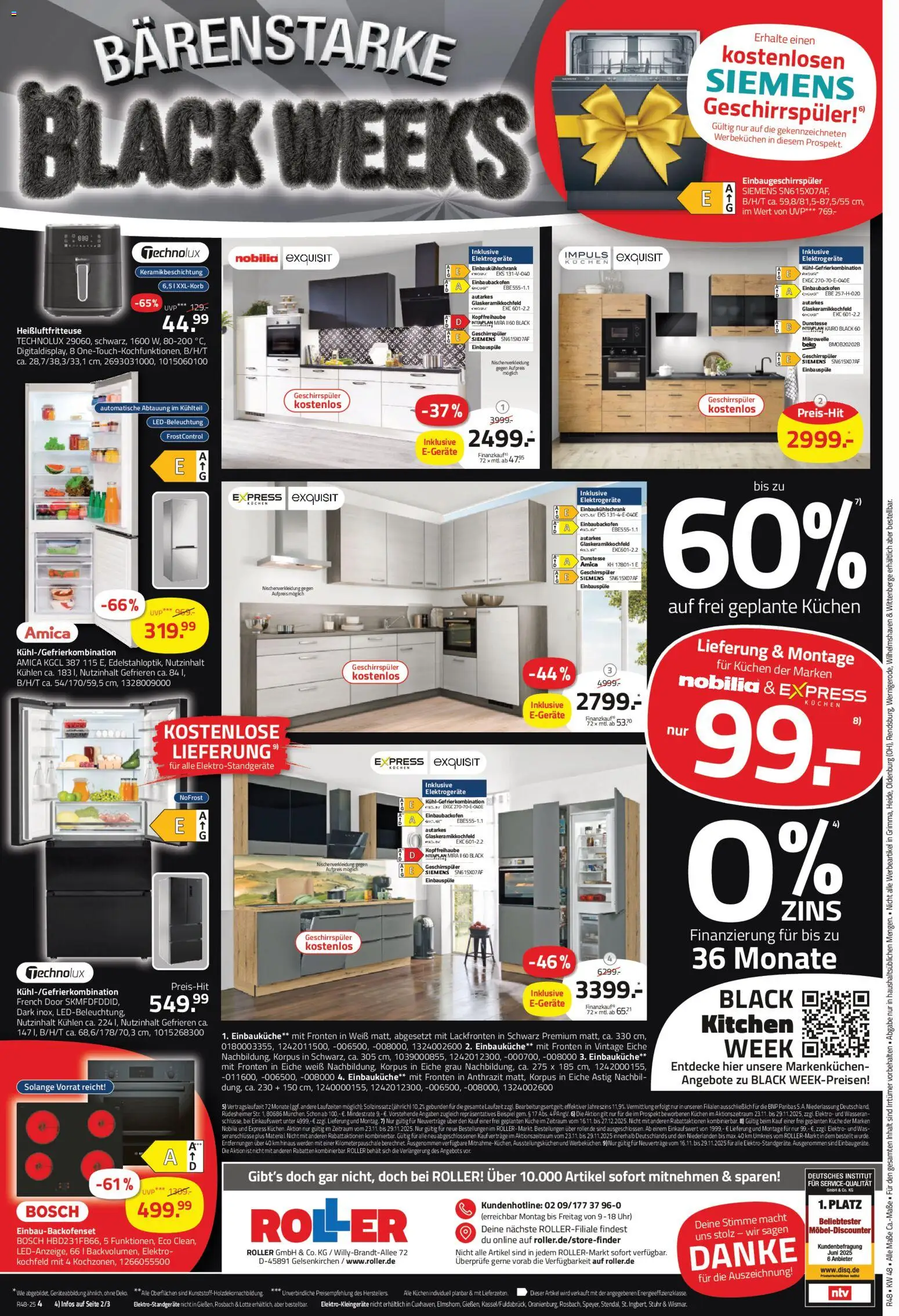 Roller - Black Friday – gültig ab 23.11.2025 | Seite: 18 | Produkte: Bosch, Siemens, Küche, Uhr