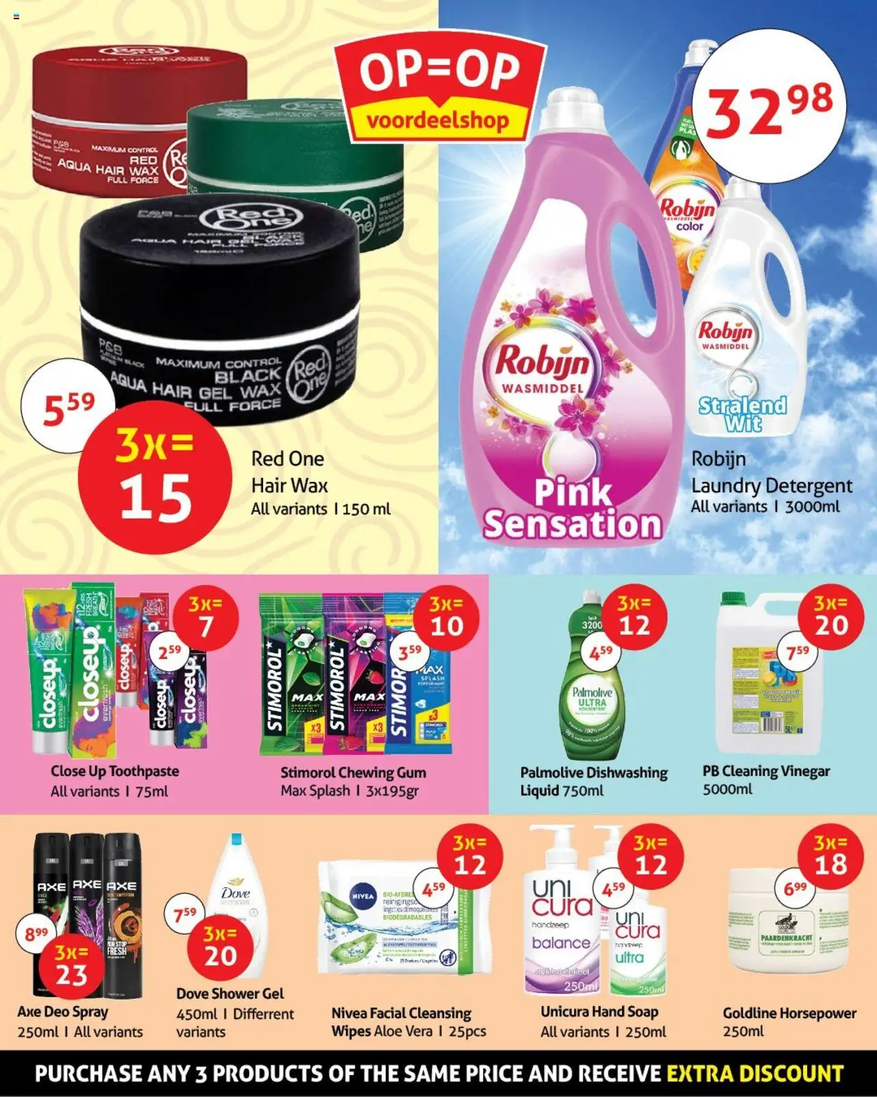  | Pagina: 3 | Producten: Wasmiddel, Gum, Robijn, Gel