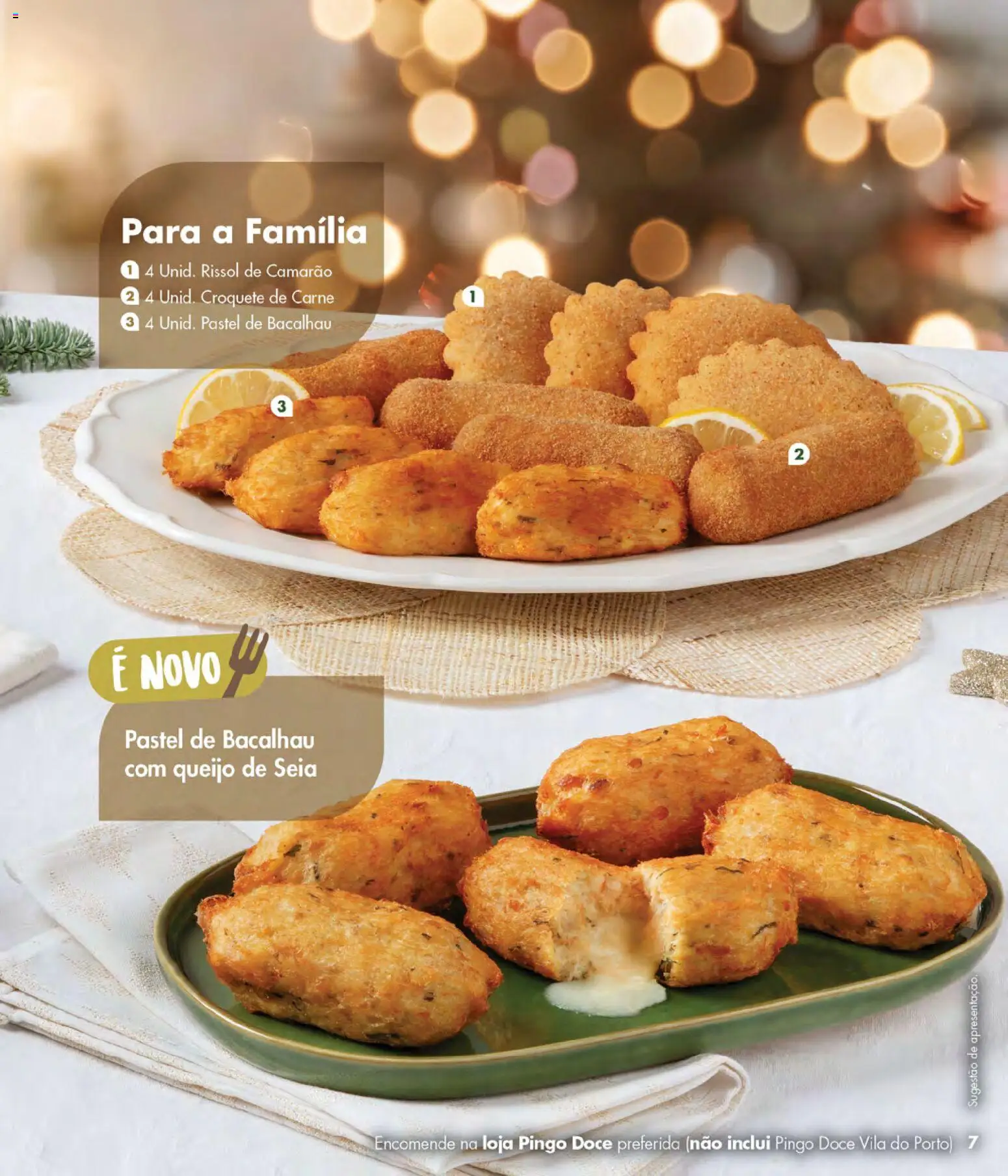 Pingo Doce Encomendas de Natal Acores │ válido de 05.12.2025 | Página: 7 | Produtos: Bacalhau, Camarão, Queijo, Carne
